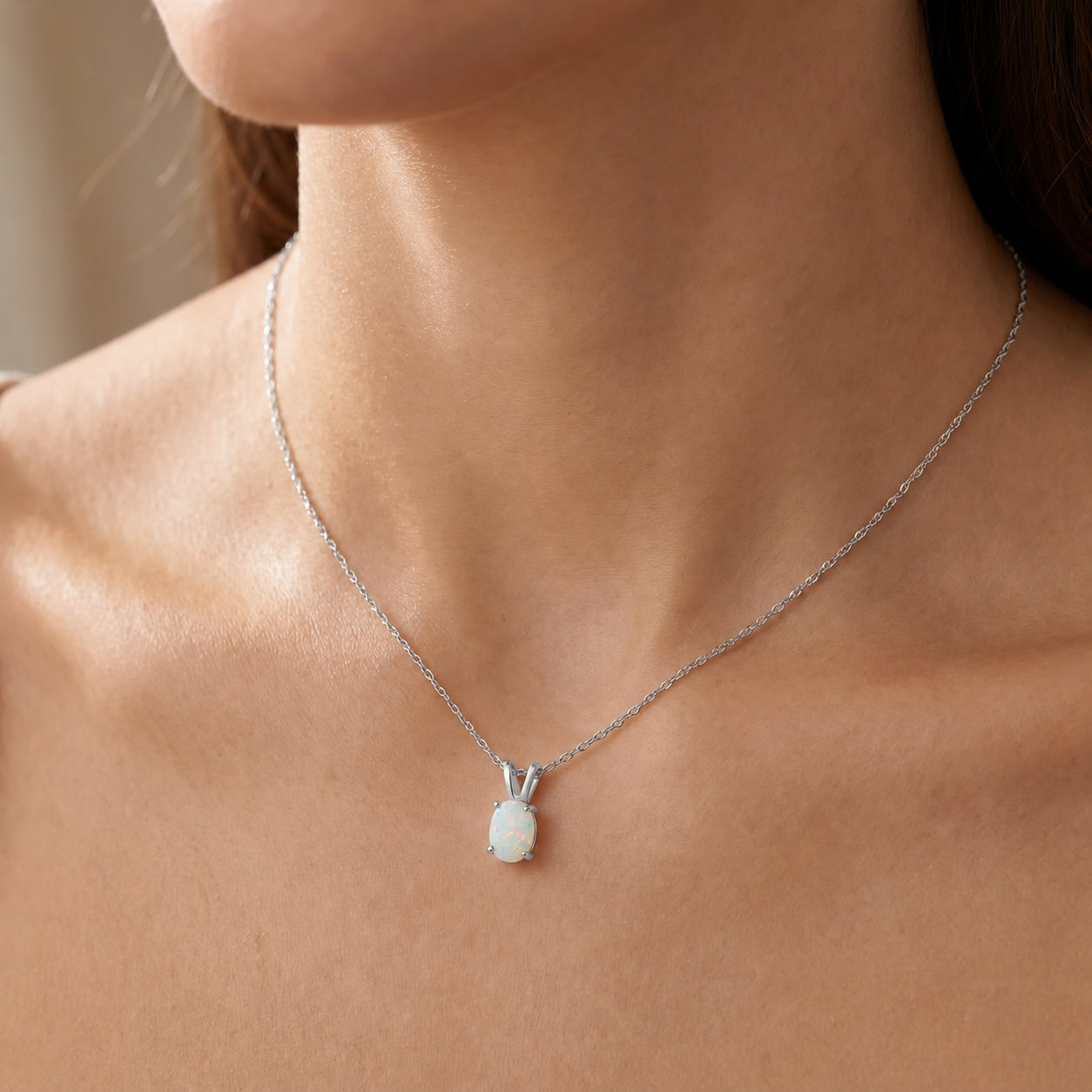 White Gold Belle Necklace Citrine 10K — Mimosa