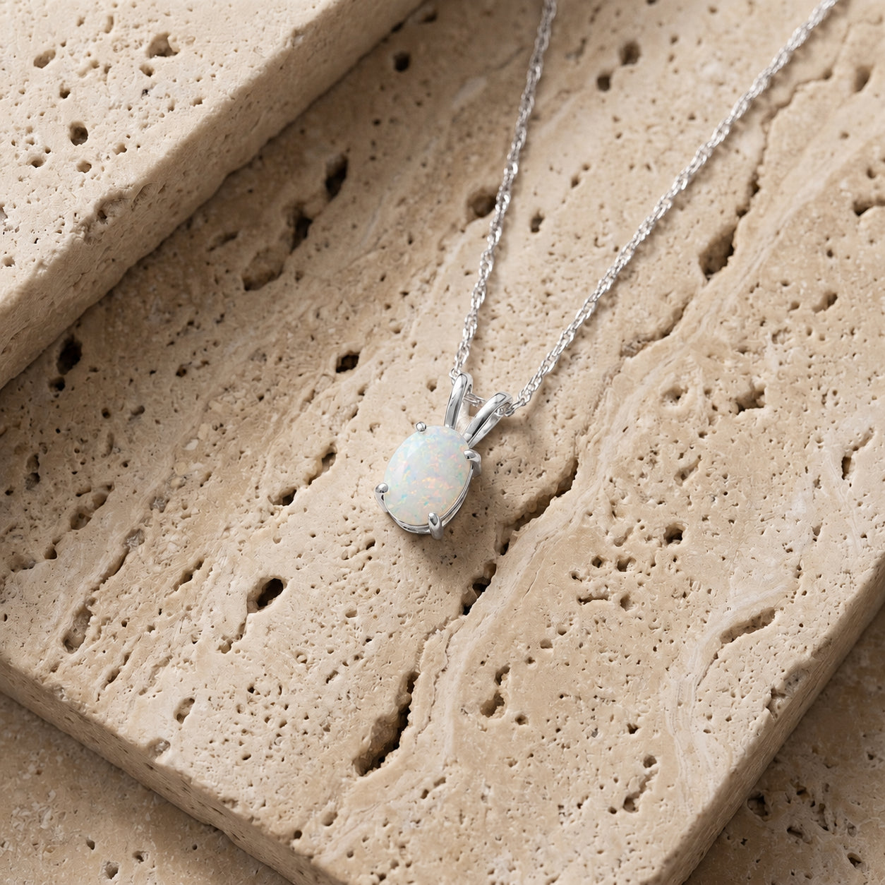White Gold Belle Necklace Citrine 10K — Mimosa
