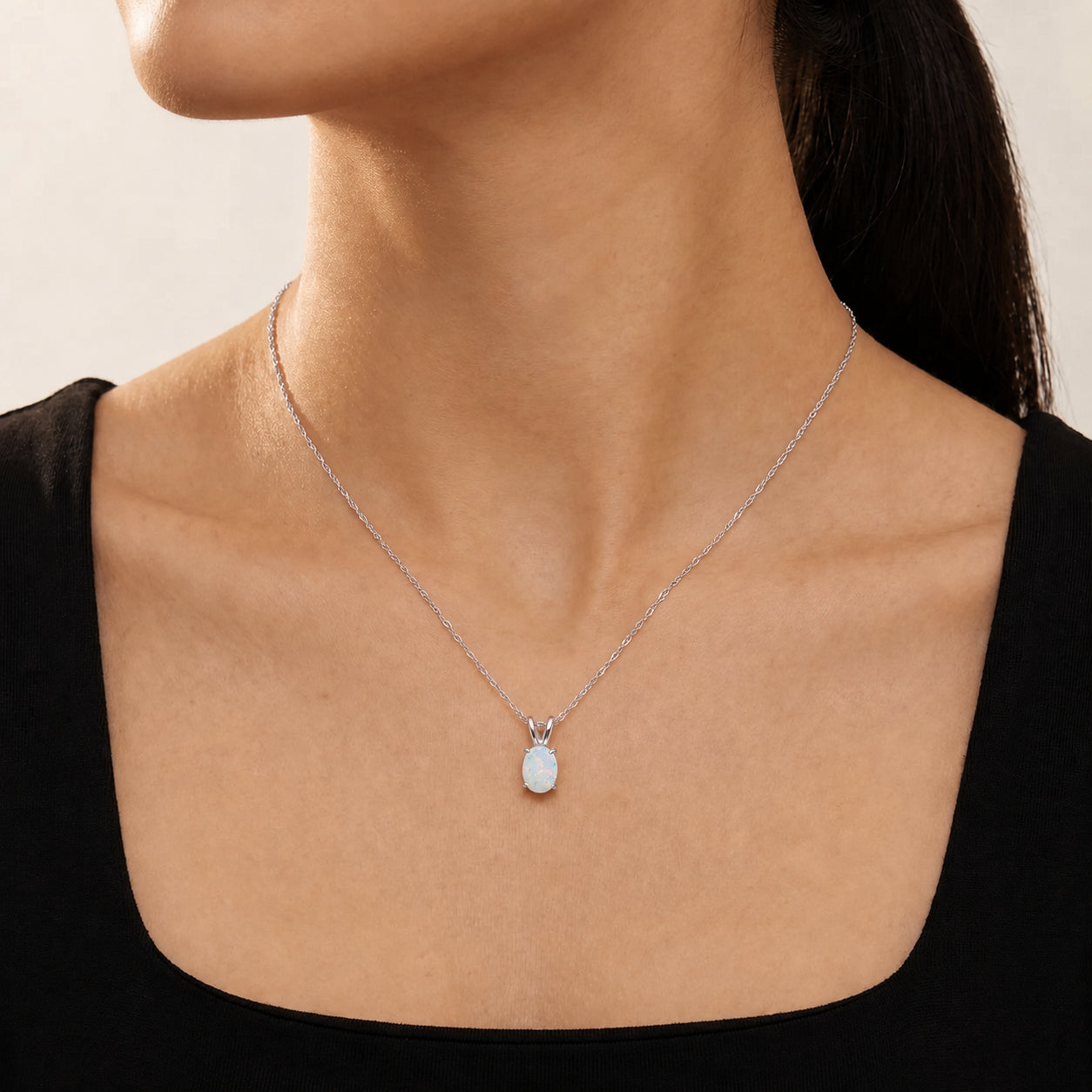 White Gold Belle Necklace Citrine 10K — Mimosa