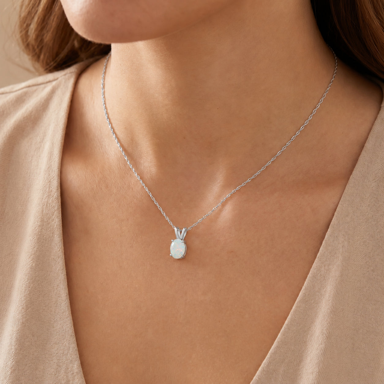 White Gold Belle Necklace Citrine 10K — Mimosa