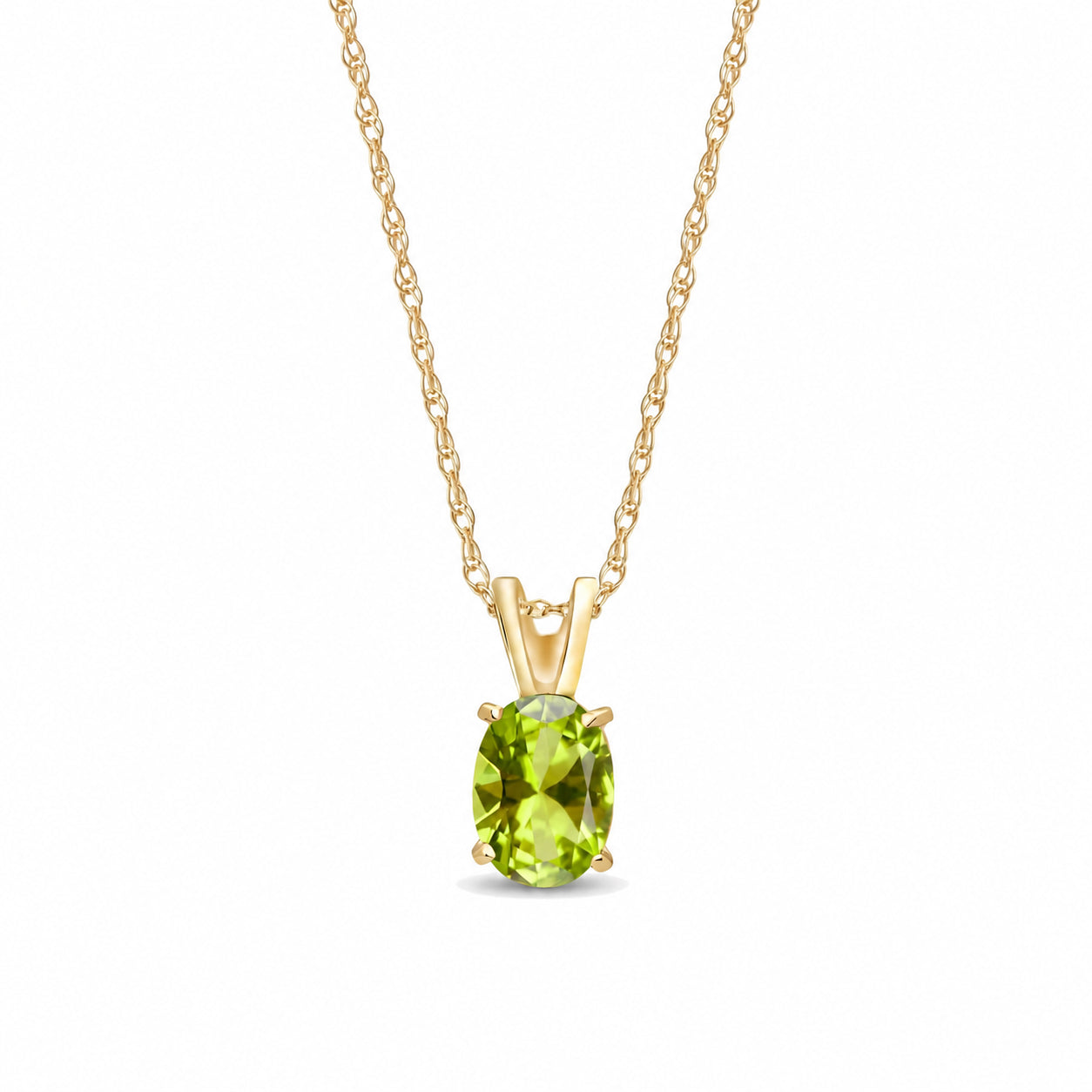 Yellow Gold Belle Necklace Emerald 10K — Mimosa