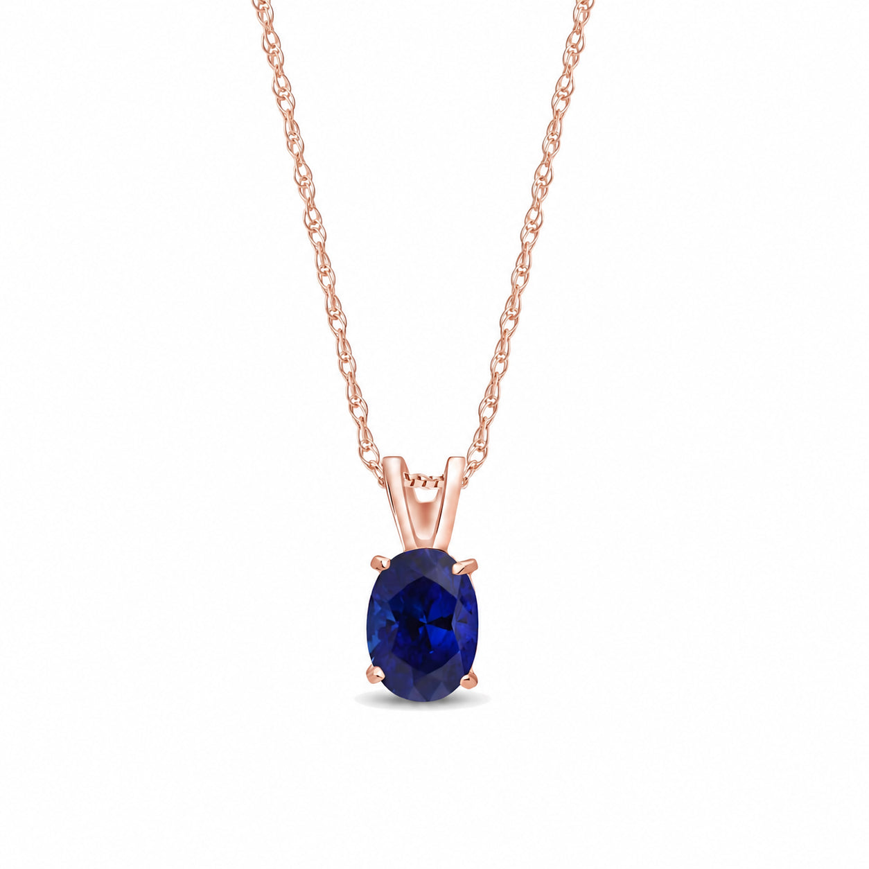 Rose Gold Belle Necklace Opal 10K — Mimosa