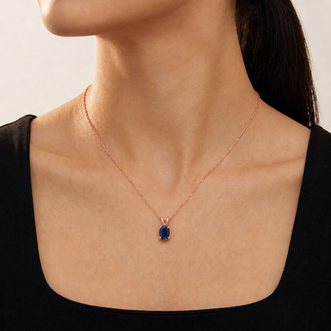 Rose Gold Belle Necklace Opal 10K — Mimosa