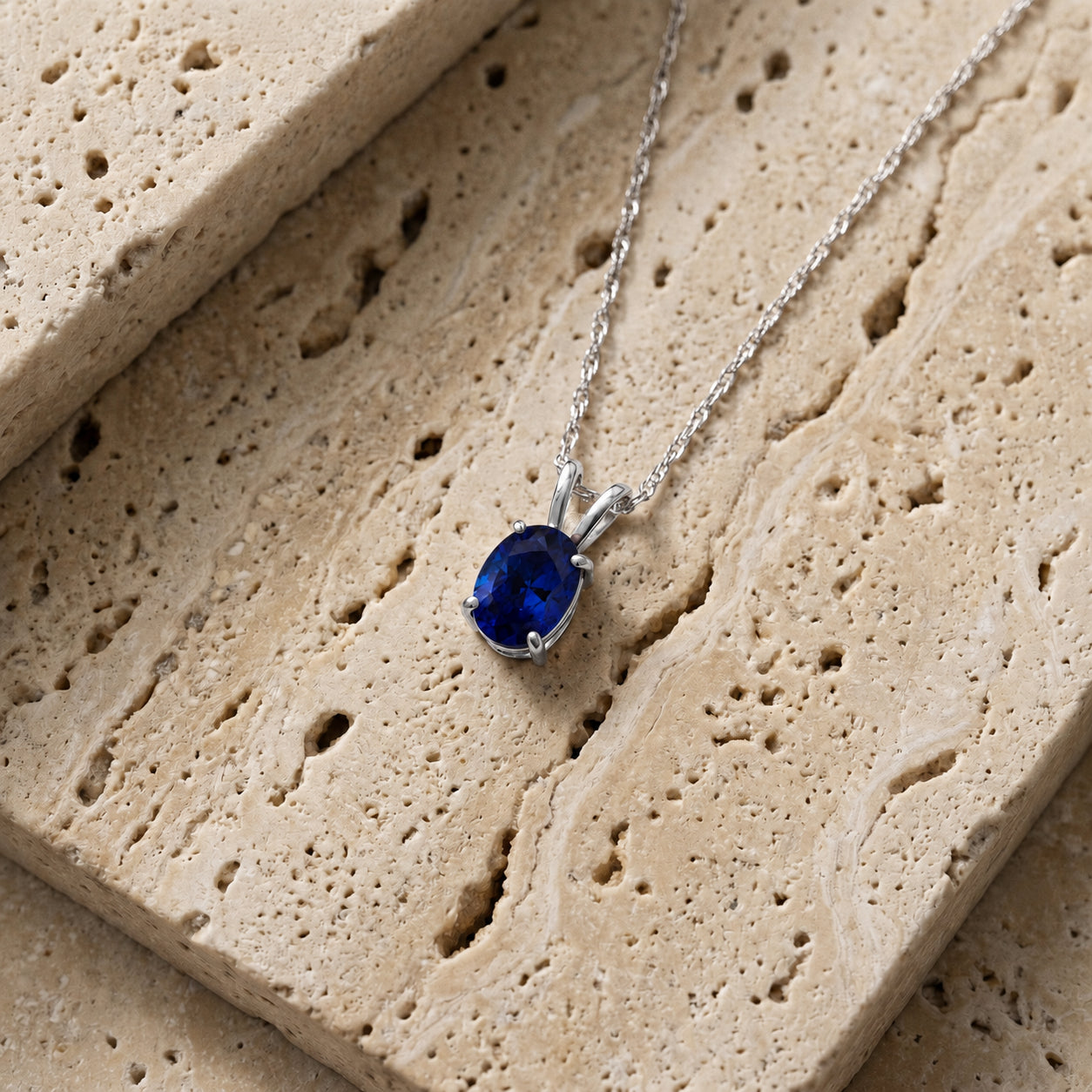 White Gold Belle Necklace Opal 10K — Mimosa
