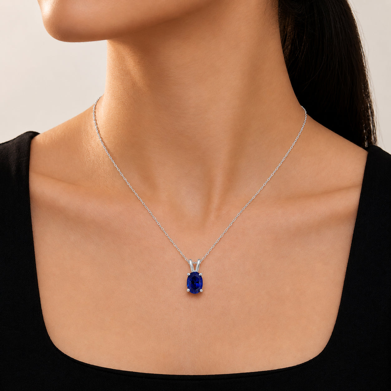 White Gold Belle Necklace Opal 10K — Mimosa