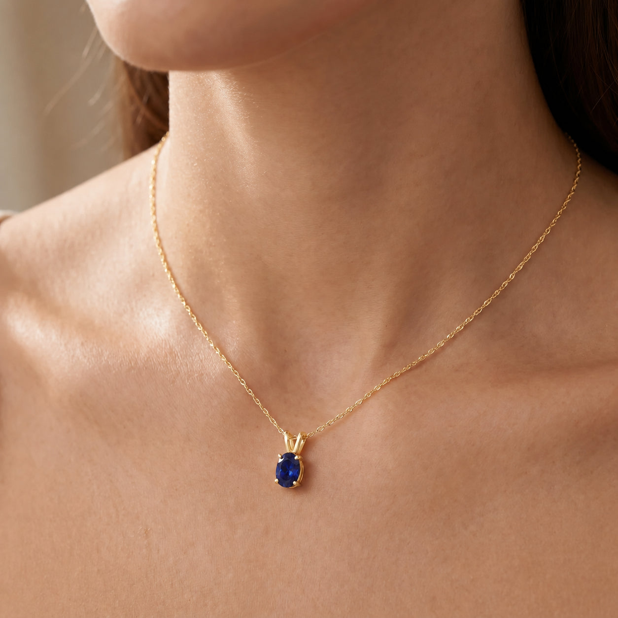 Yellow Gold Belle Necklace Opal 10K — Mimosa