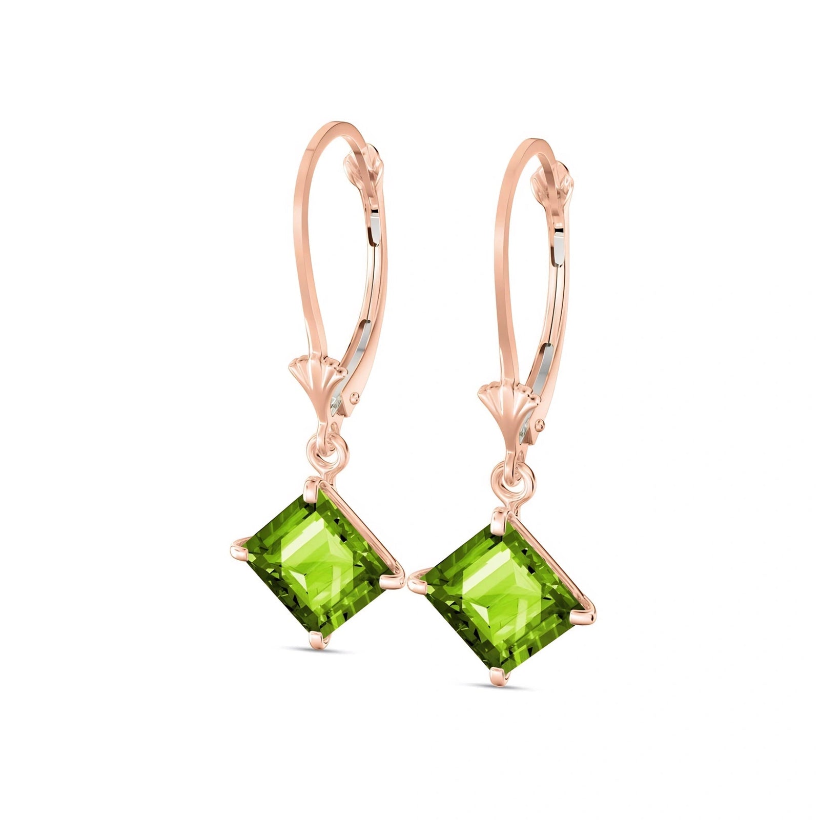 Rose Gold Eternal Earrings Peridot 10K — Raffaella
