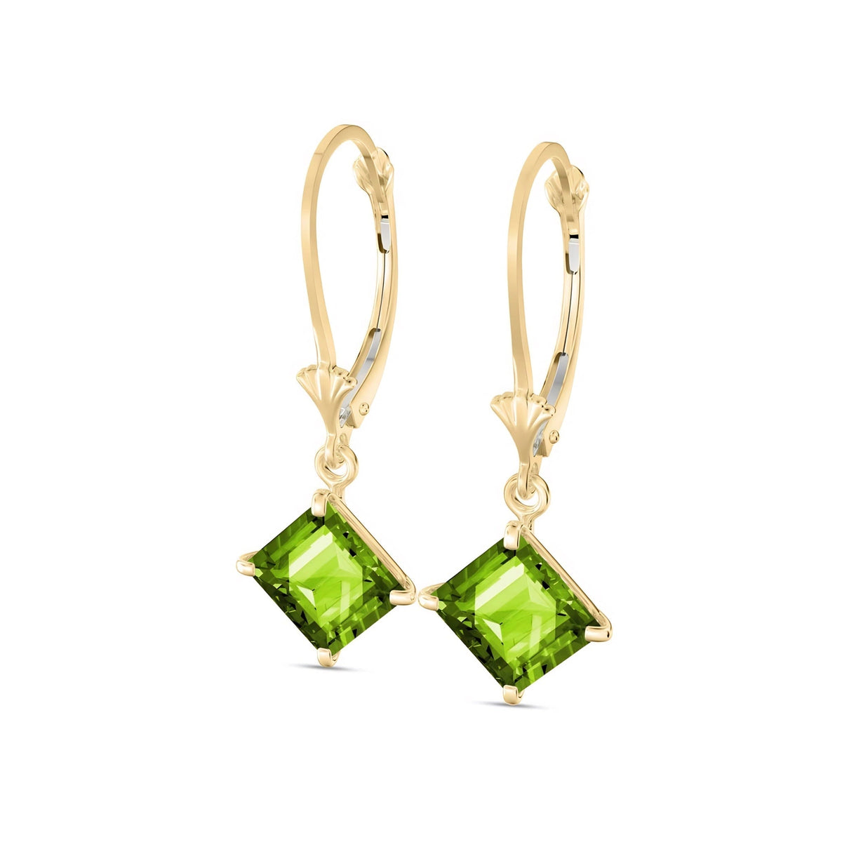 Yellow Gold Eternal Earrings Peridot 10K — Raffaella