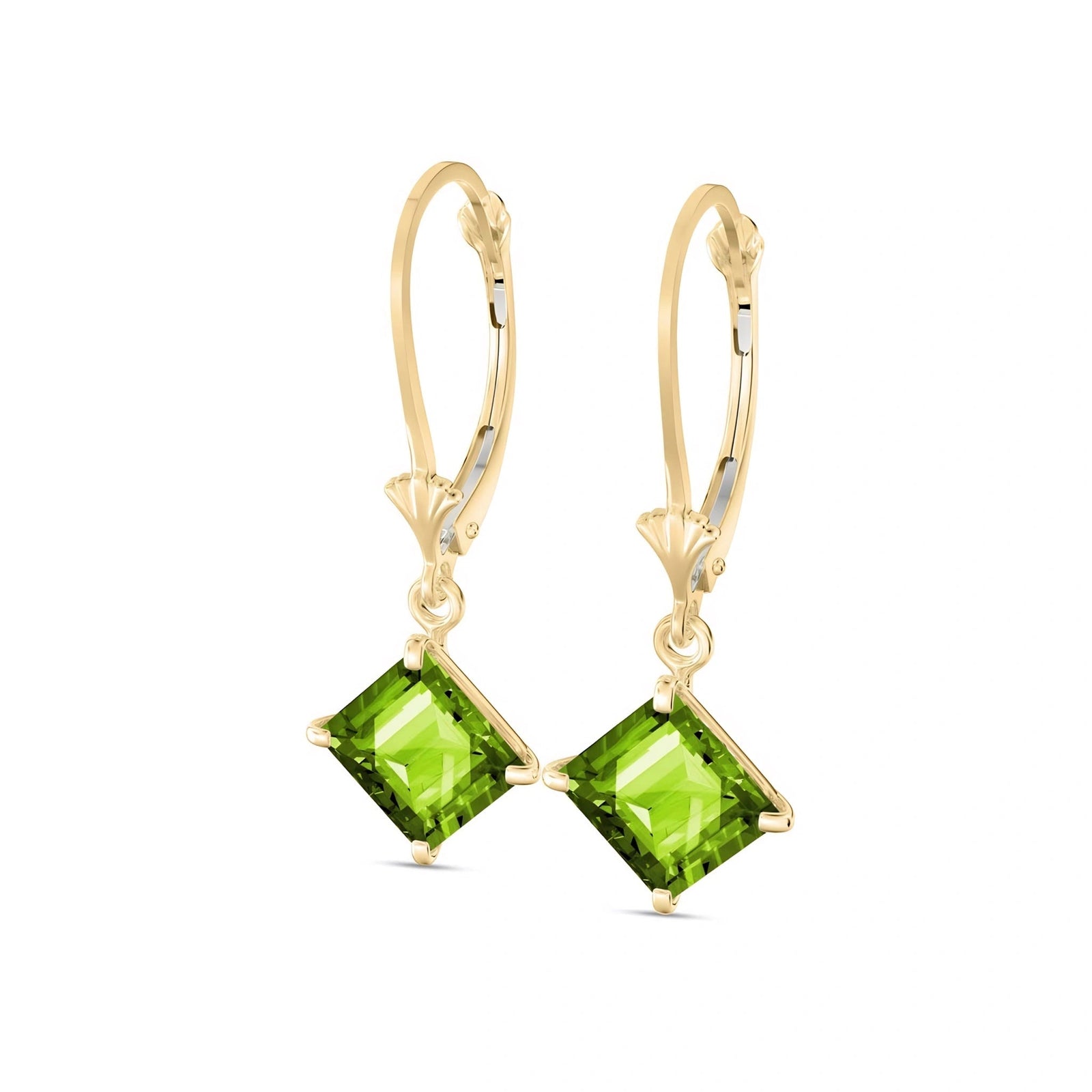 Yellow Gold Eternal Earrings Peridot 10K — Raffaella