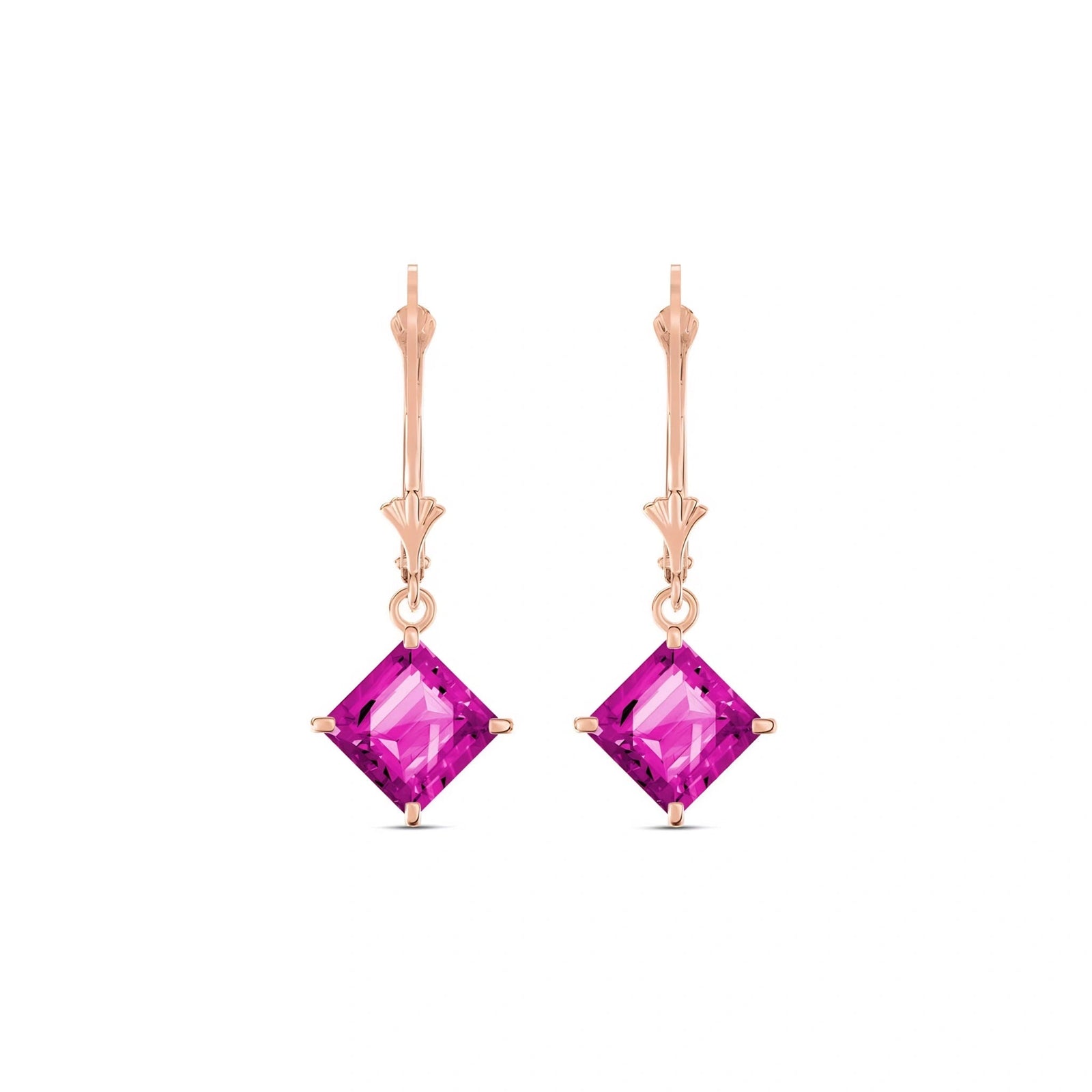 Rose Gold Eternal Earrings Pink Topaz 10K — Raffaella