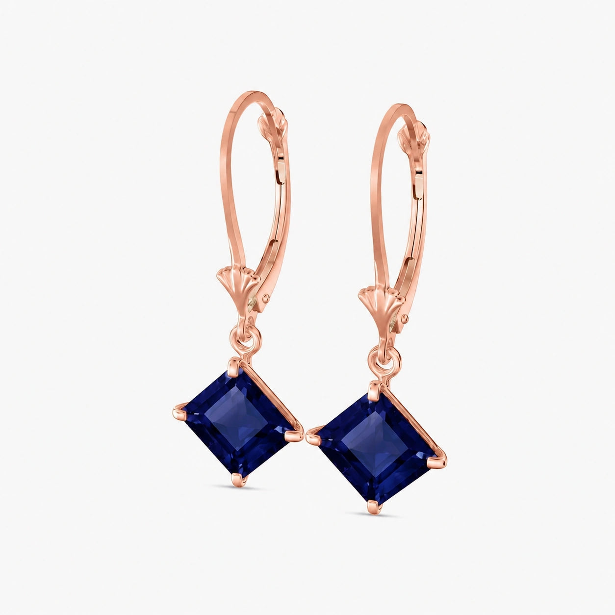 Rose Gold Eternal Earrings Sapphire 10K — Raffaella
