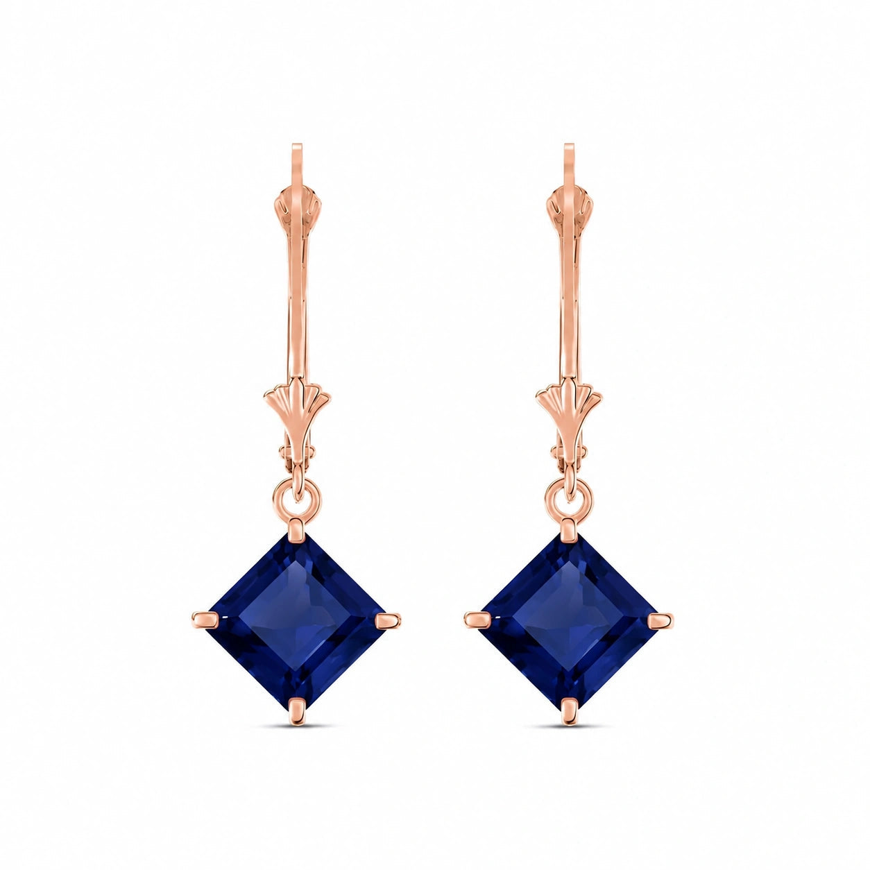 Rose Gold Eternal Earrings Sapphire 10K — Raffaella