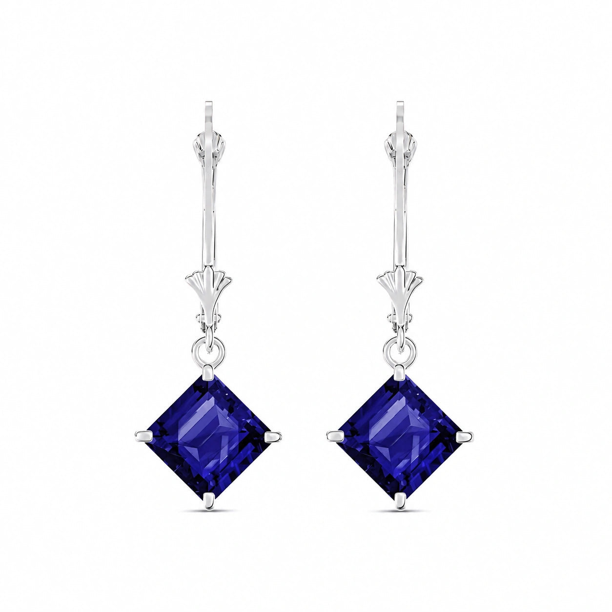 White Gold Eternal Earrings Sapphire 10K — Raffaella