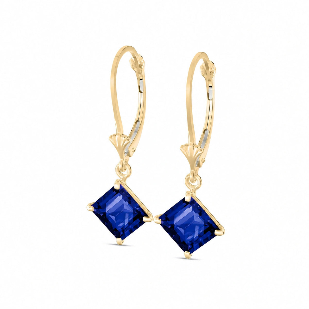 Yellow Gold Eternal Earrings Sapphire 10K — Raffaella
