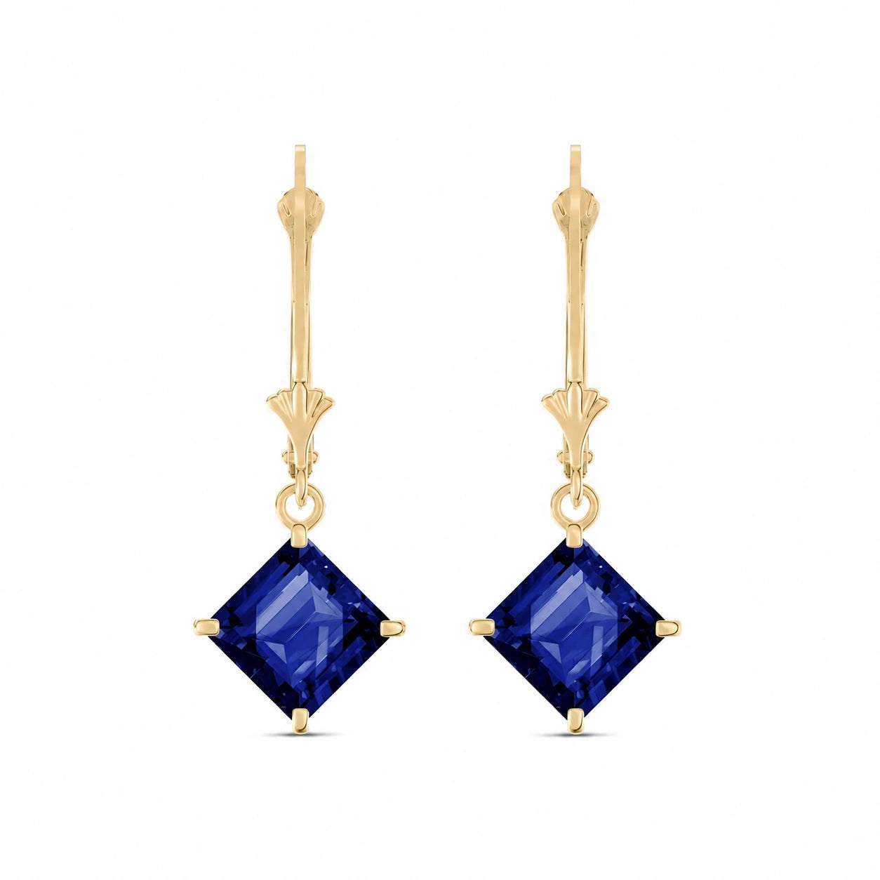 Yellow Gold Eternal Earrings Sapphire 10K — Raffaella