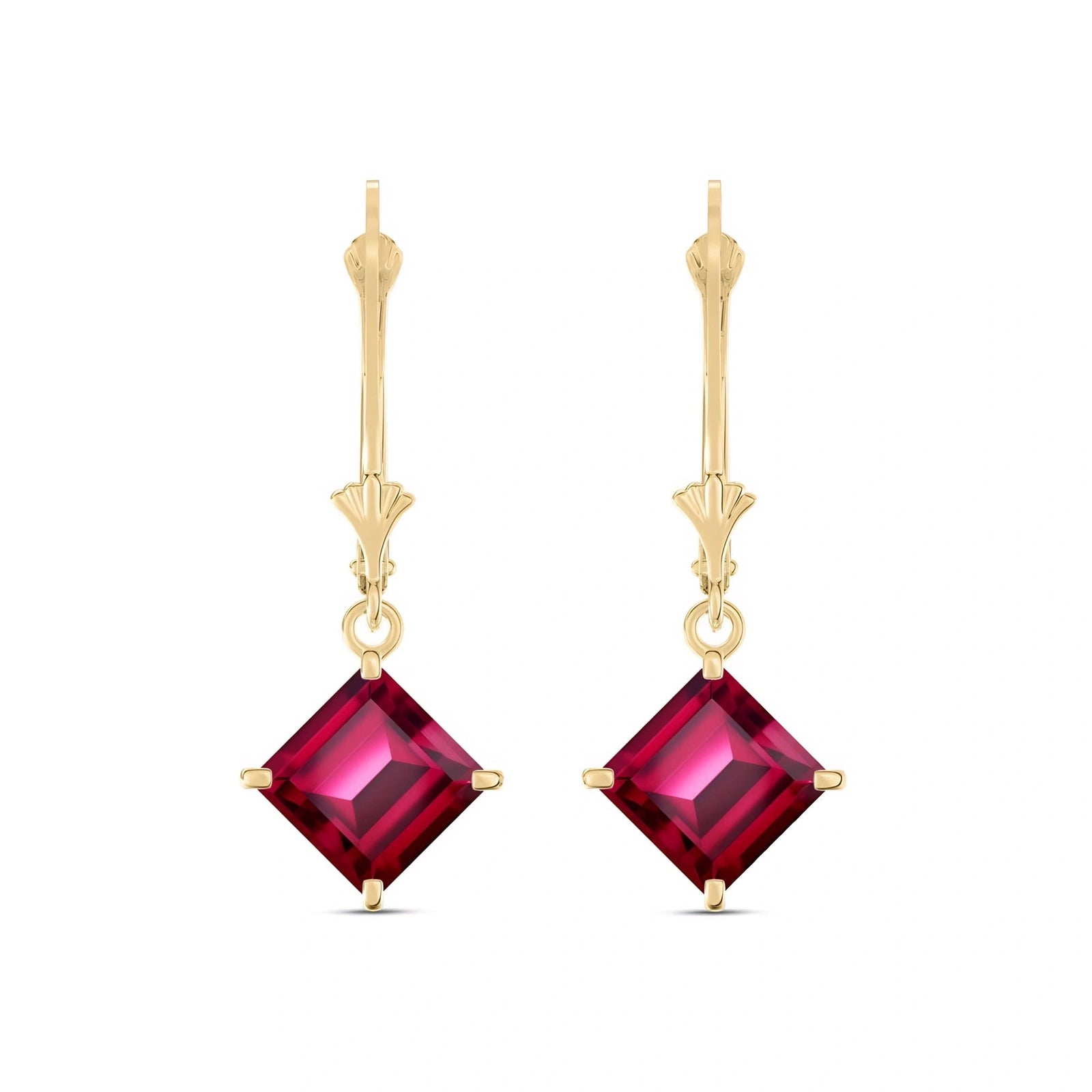 Yellow Gold Eternal Earrings Ruby 10K — Raffaella