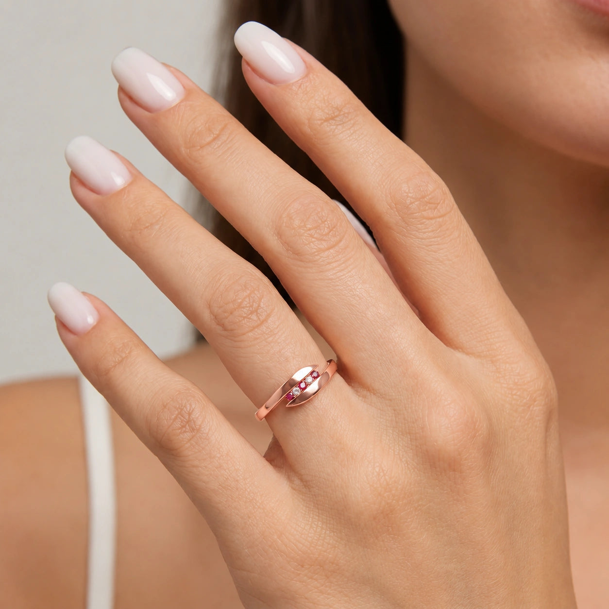 Rose Gold Ruby & Diamond — Leandra