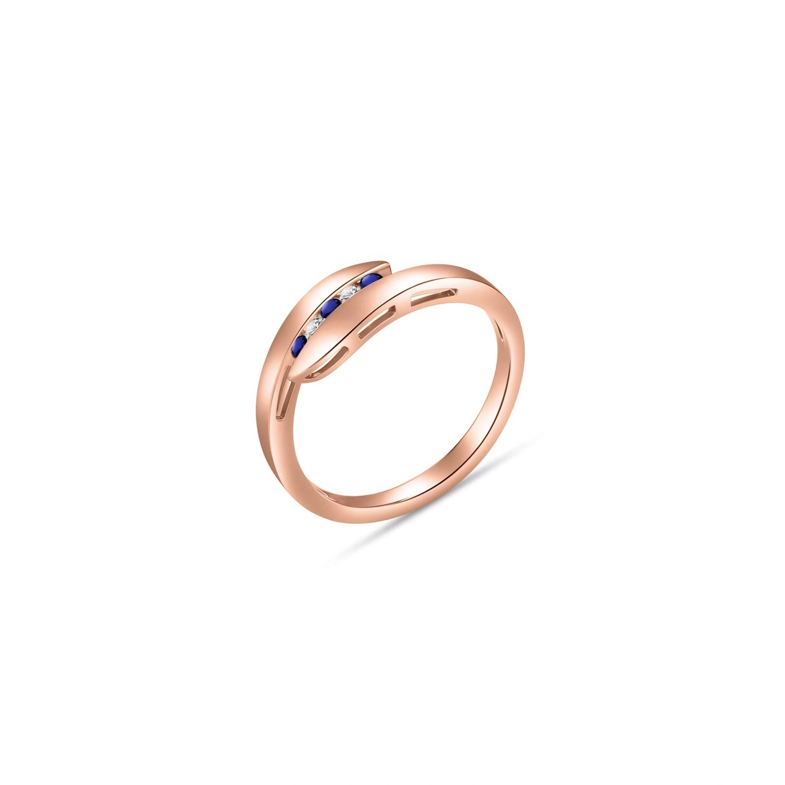 Rose Gold Sapphire & Diamond — Leandra