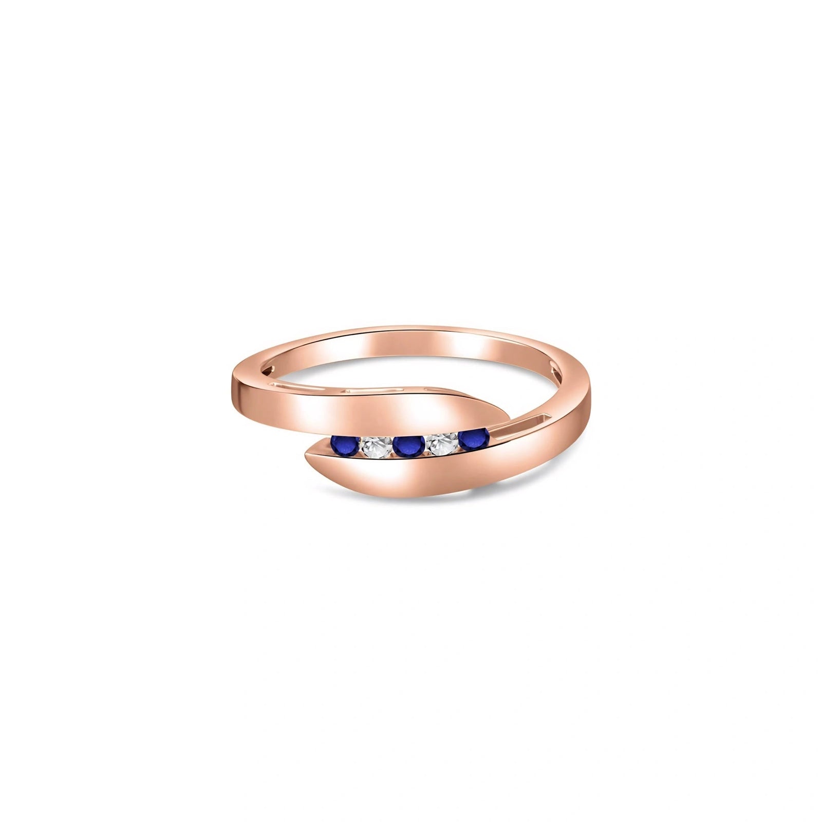 Rose Gold Sapphire & Diamond — Leandra