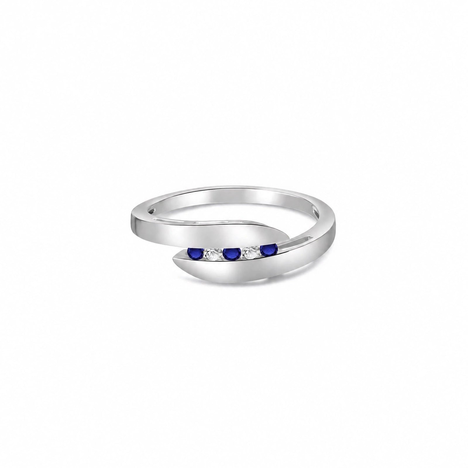 White Gold Sapphire & Diamond — Leandra