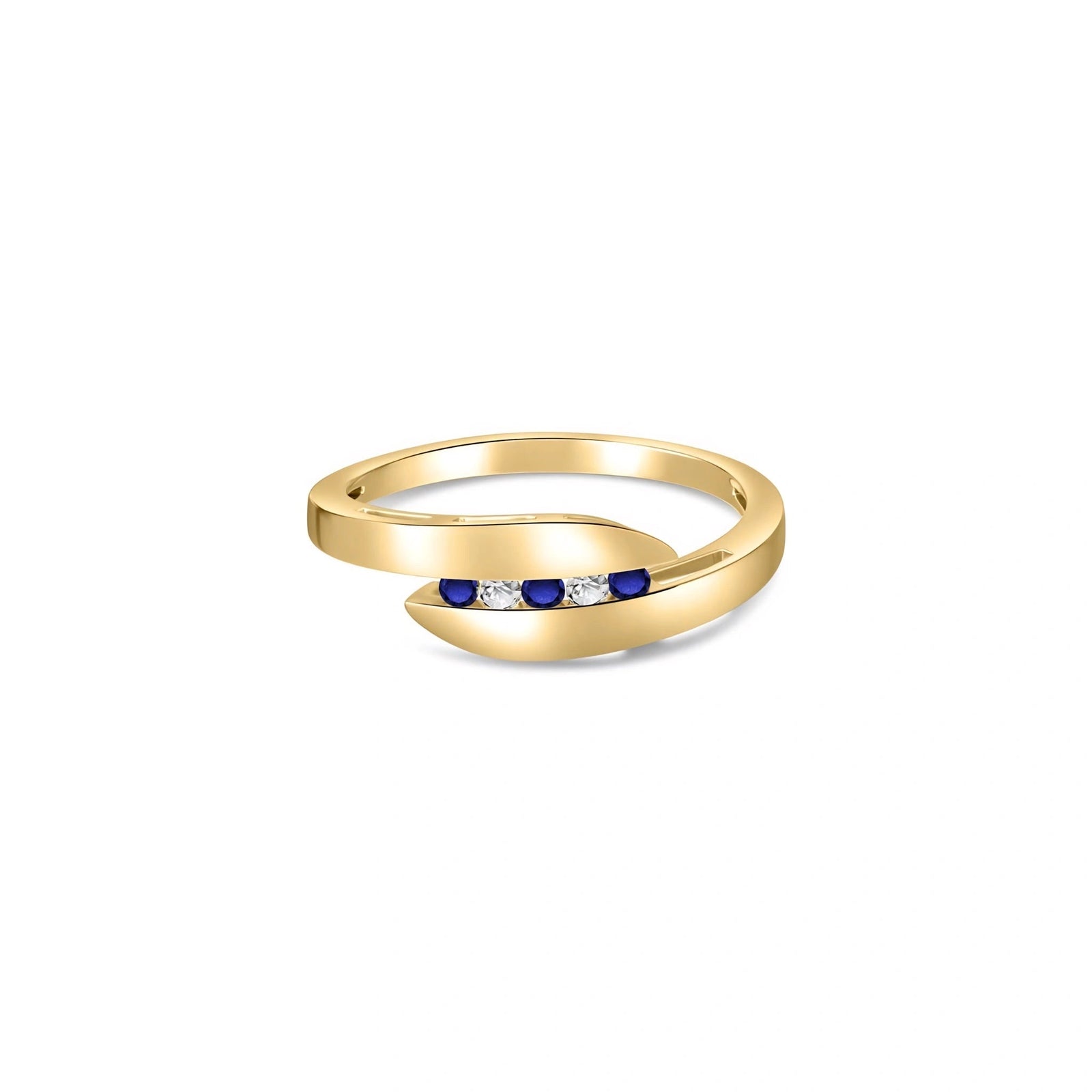 Yellow Gold Sapphire & Diamond — Leandra