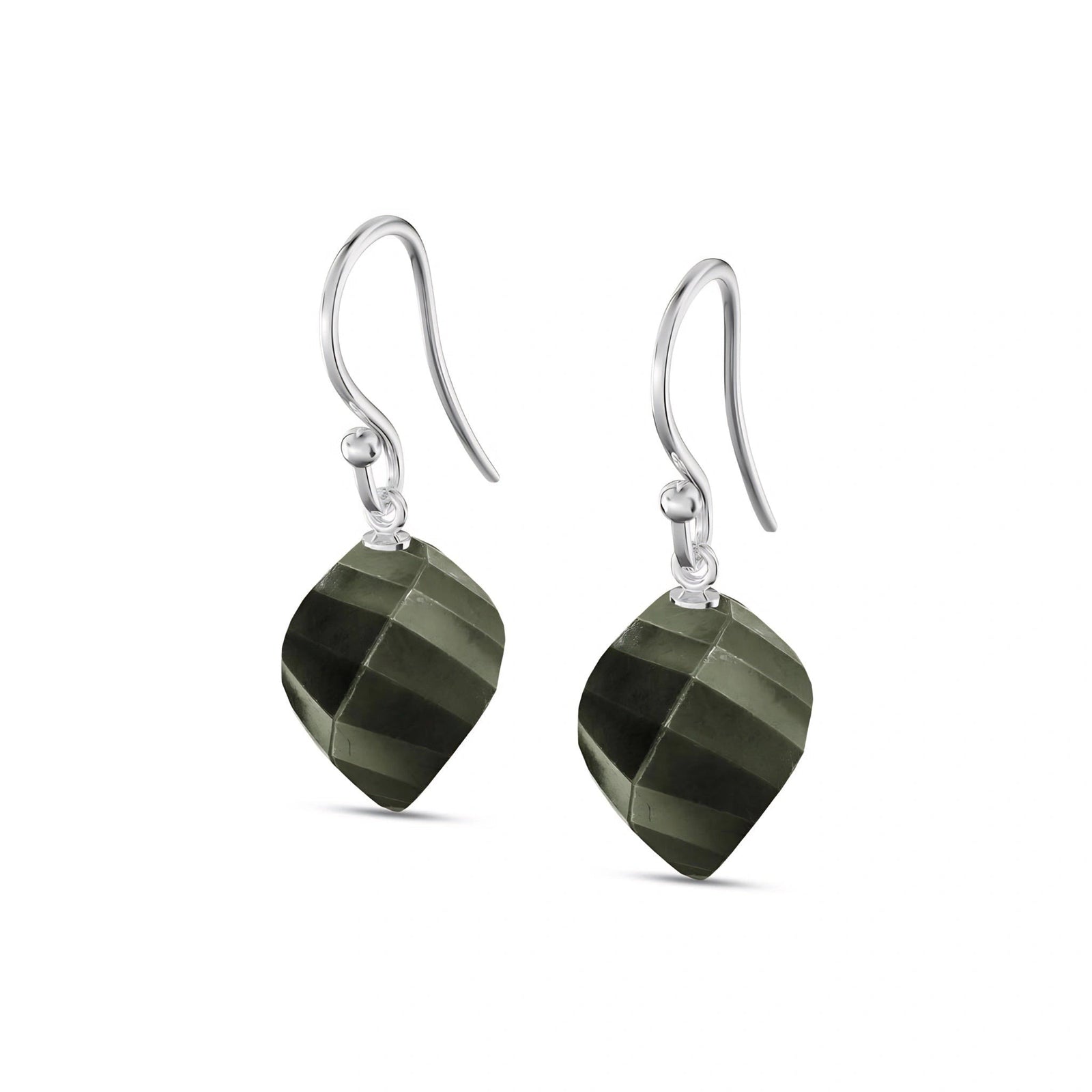 White Gold Earrings Spinel 10K — Calliope