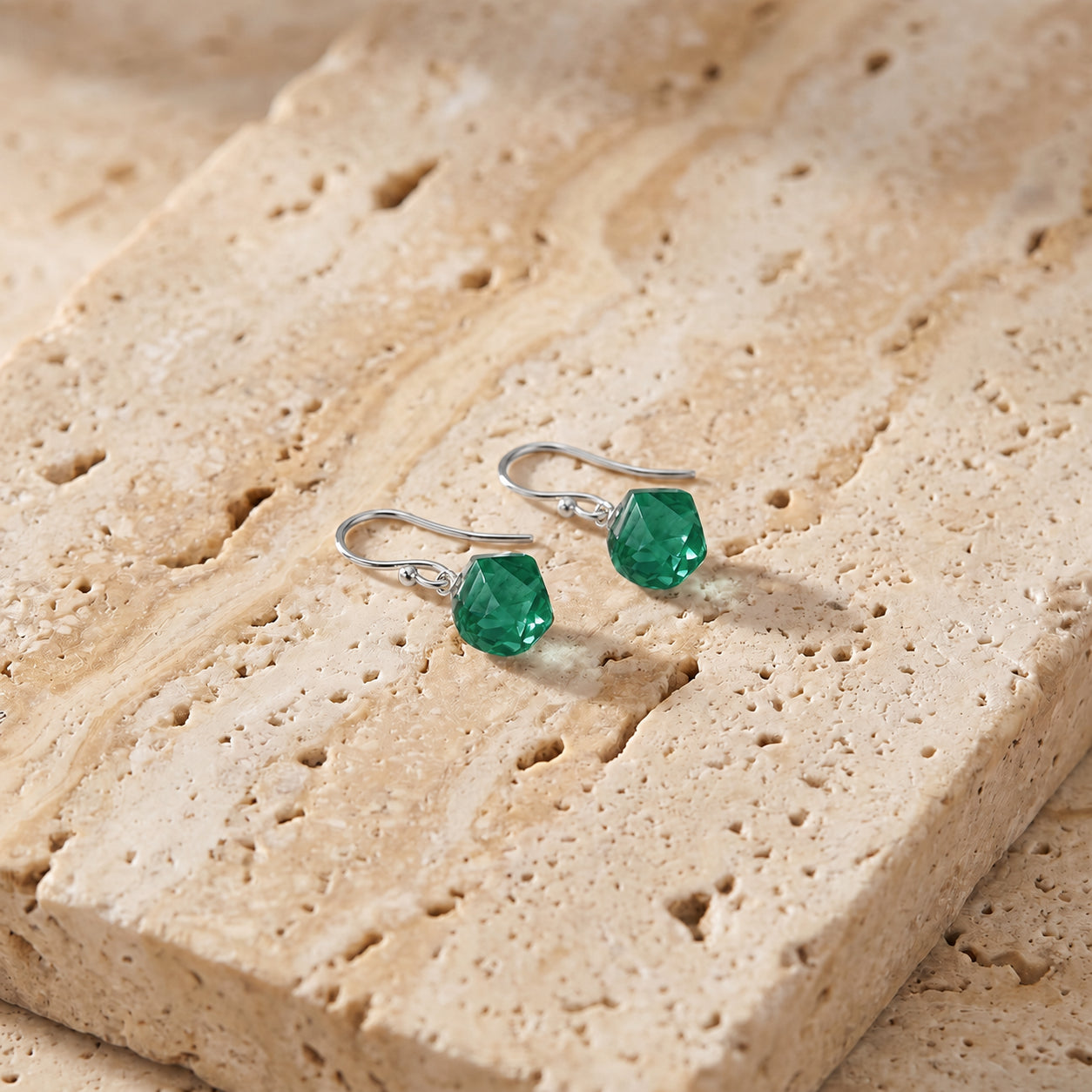 White Gold Earrings Citrine 10K — Calliope