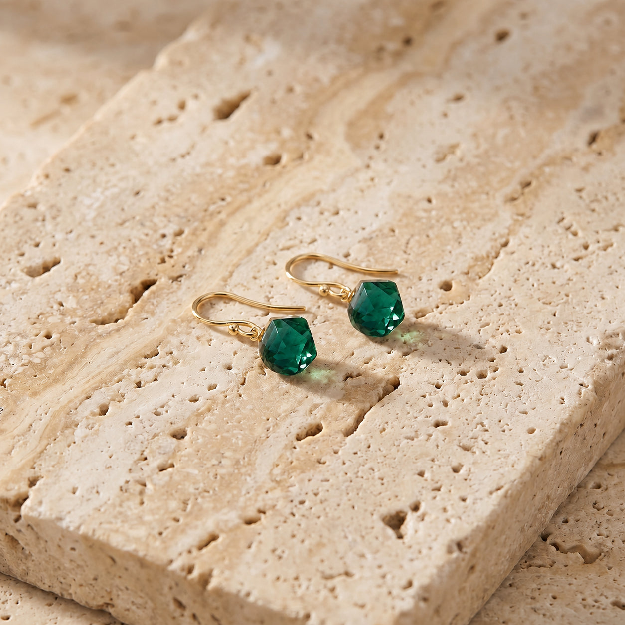 Yellow Gold Earrings Citrine 10K — Calliope