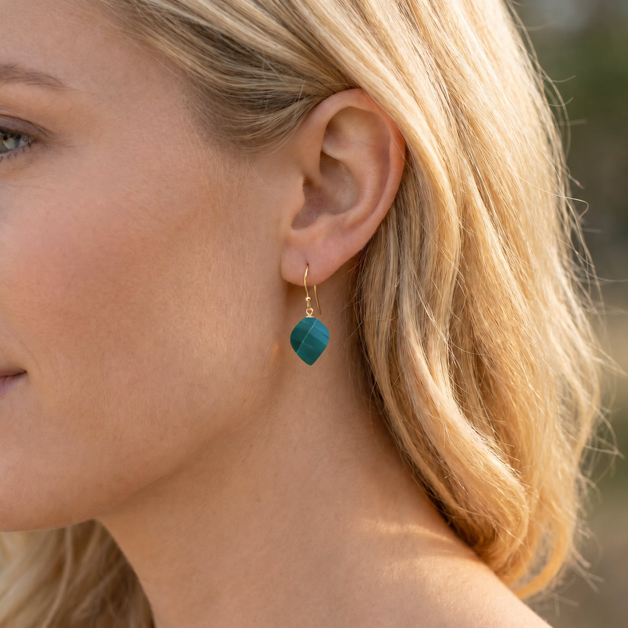 Yellow Gold Earrings Citrine 10K — Calliope
