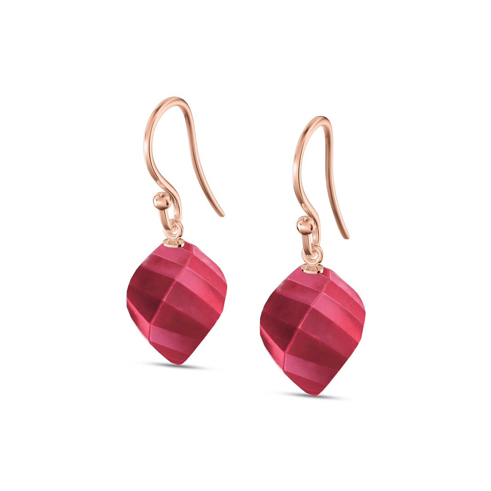 Rose Gold Earrings Blue Topaz 10K — Calliope