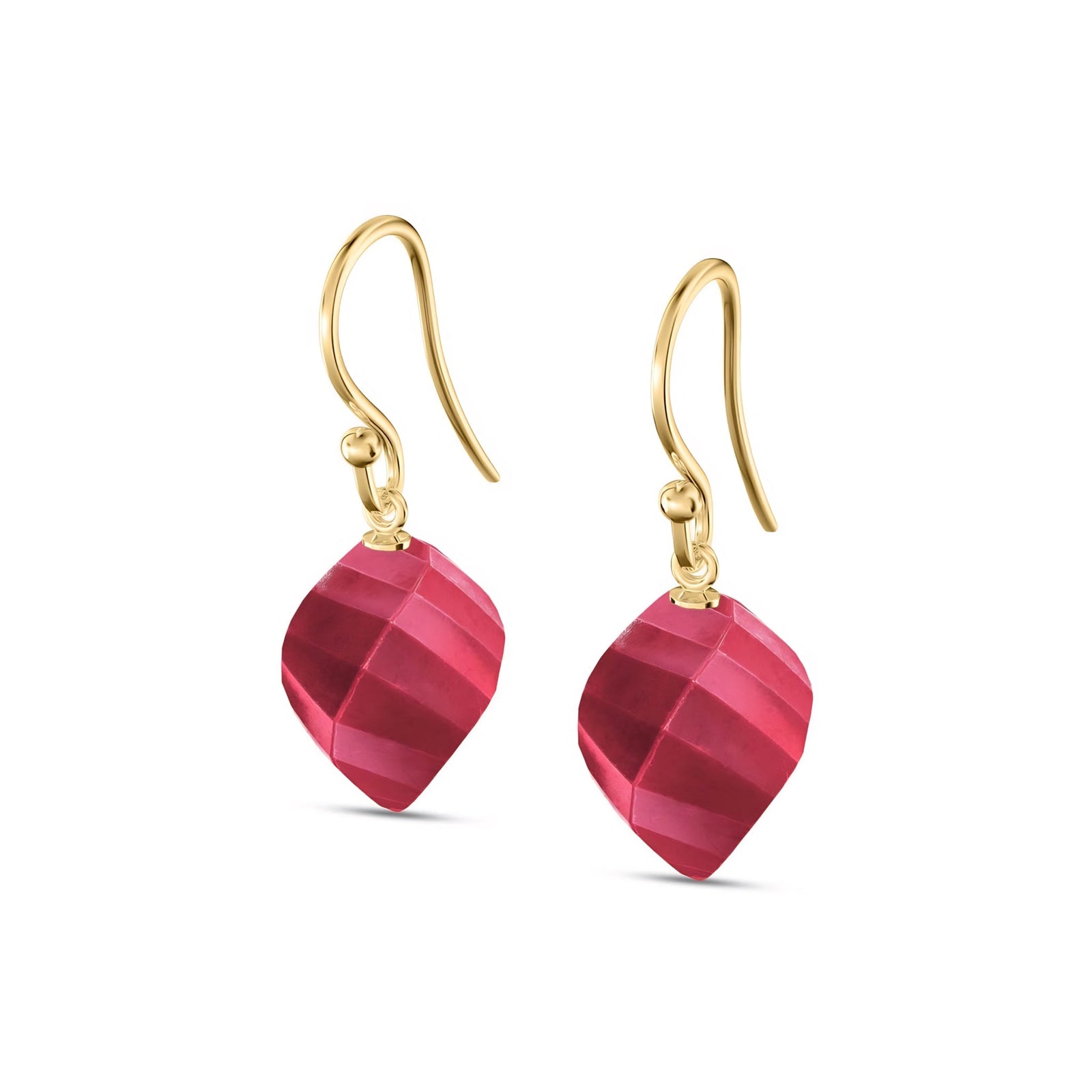 Yellow Gold Earrings Blue Topaz 10K — Calliope