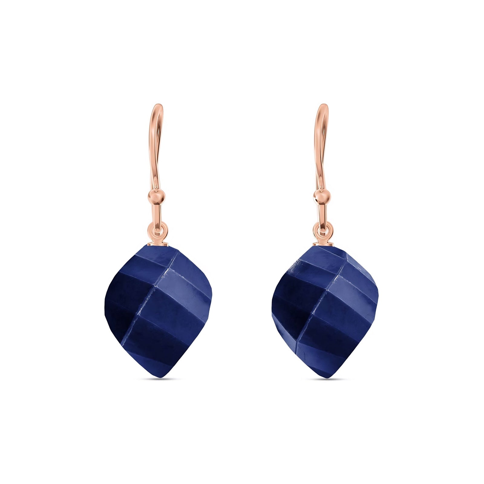 Rose Gold Earrings Ruby 10K — Calliope