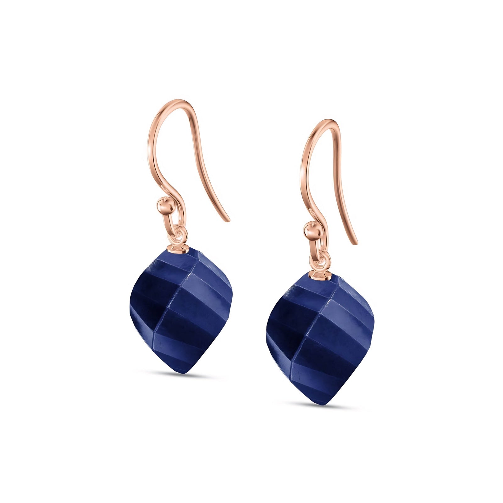 Rose Gold Earrings Ruby 10K — Calliope