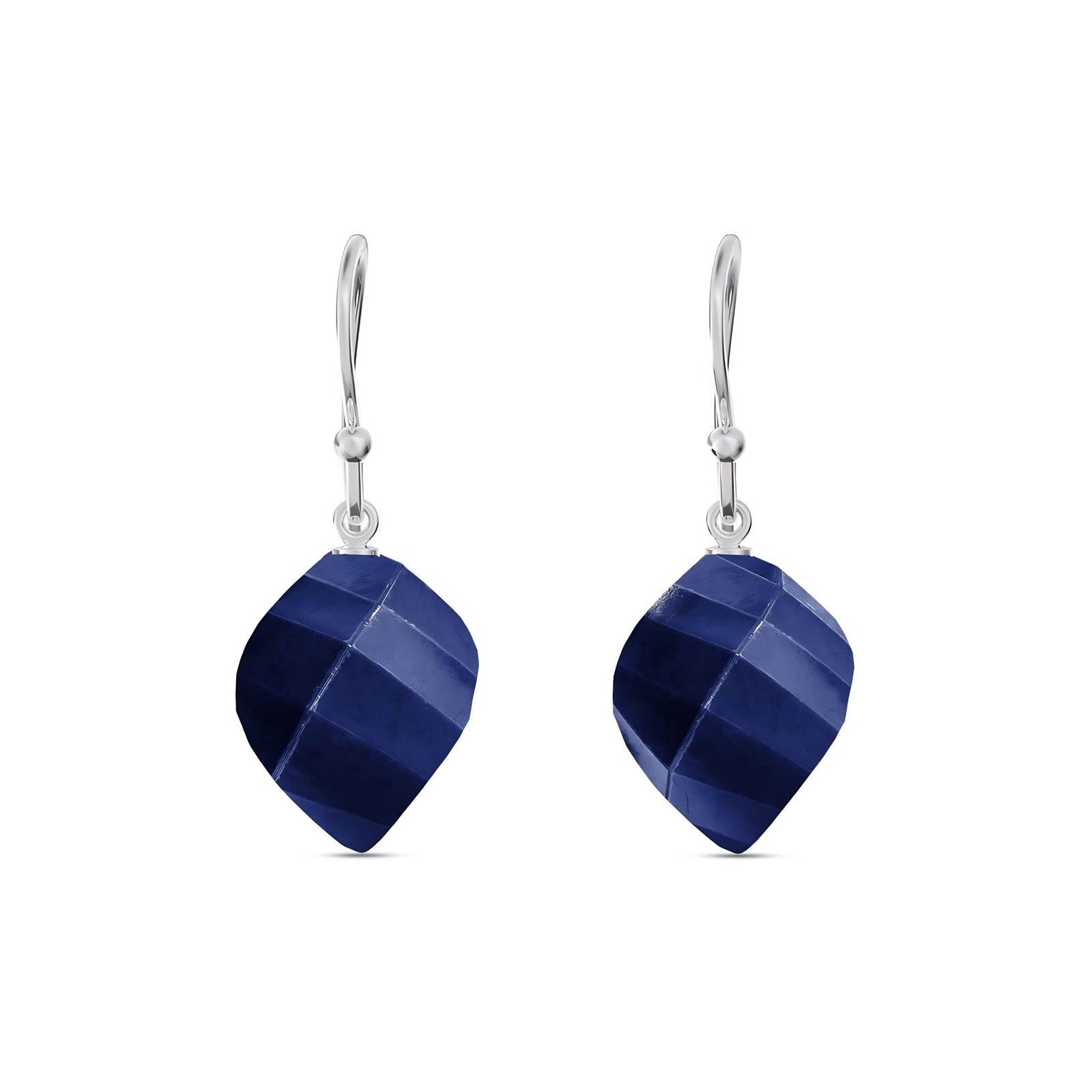 White Gold Earrings Ruby 10K — Calliope