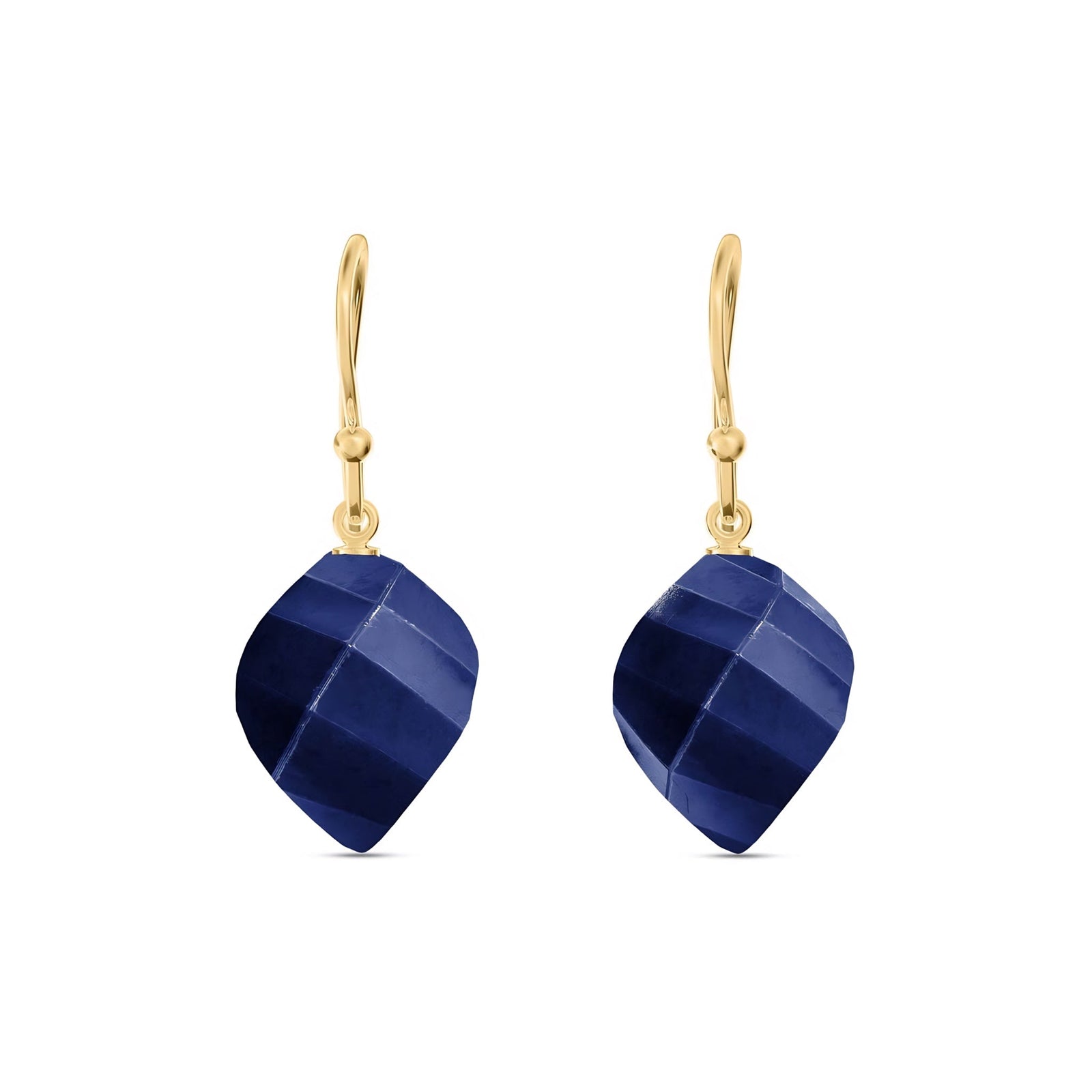Yellow Gold Earrings Ruby 10K — Calliope