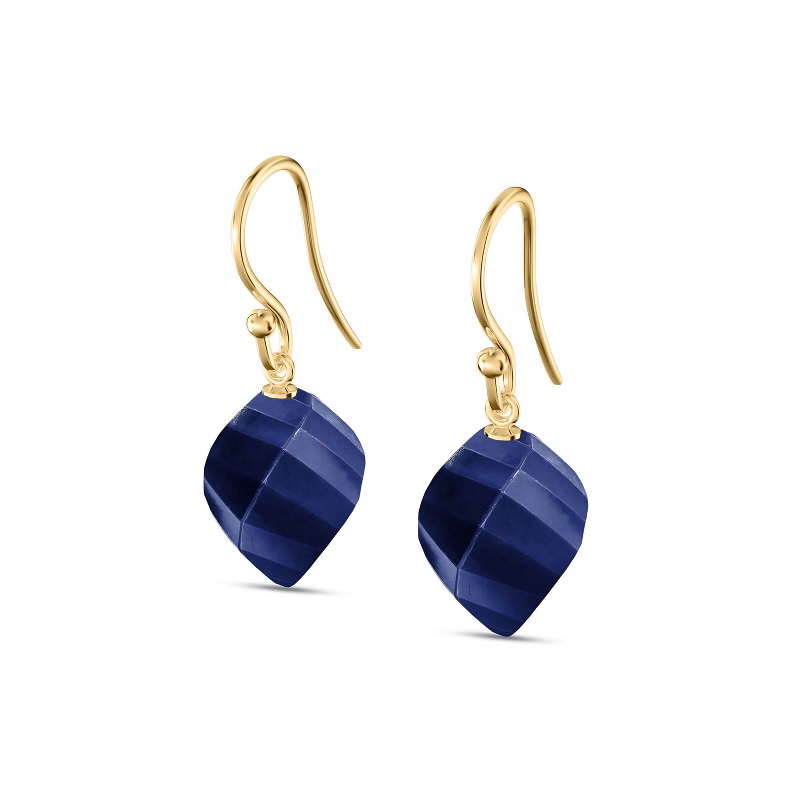 Yellow Gold Earrings Ruby 10K — Calliope