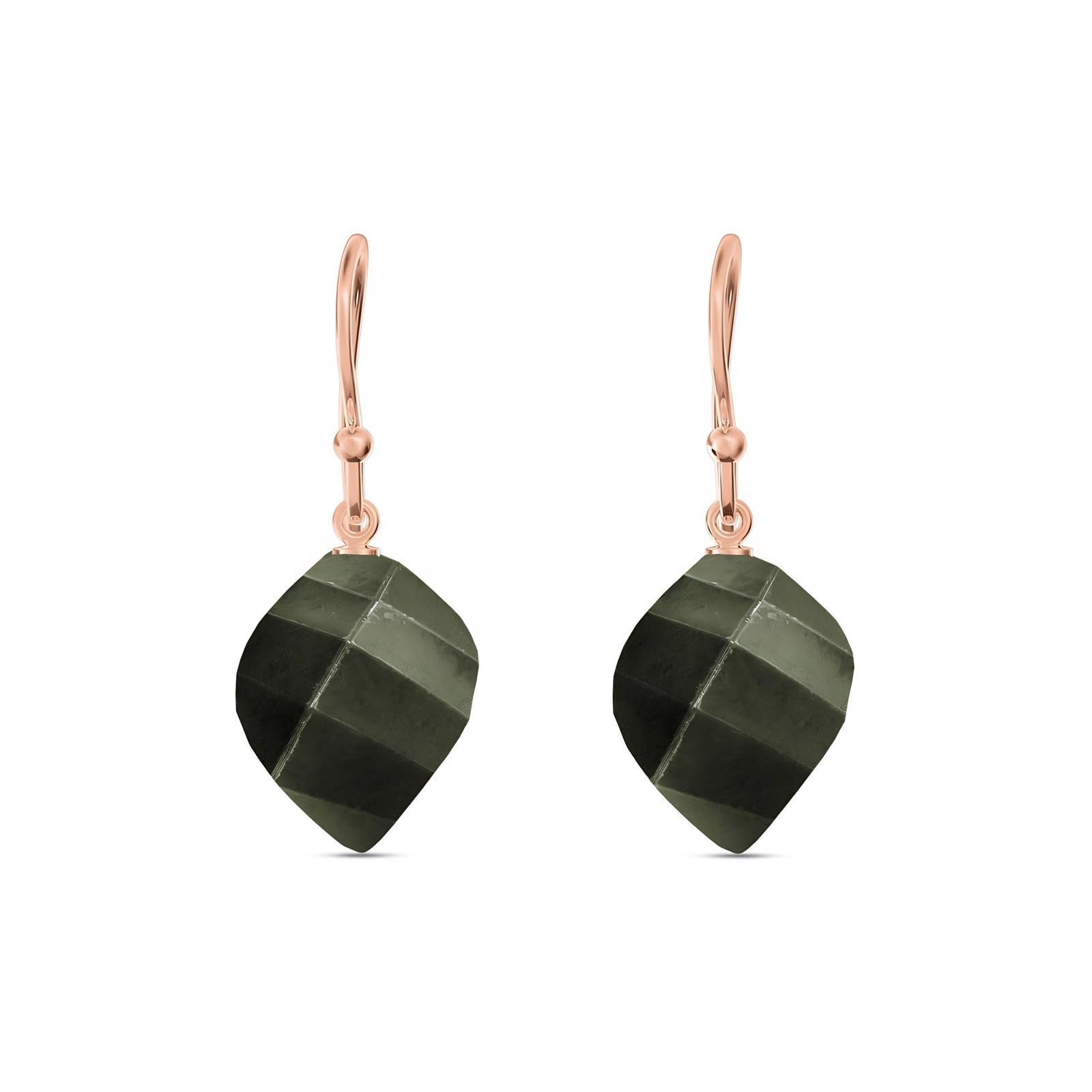 Rose Gold Earrings Sapphire 10K — Calliope