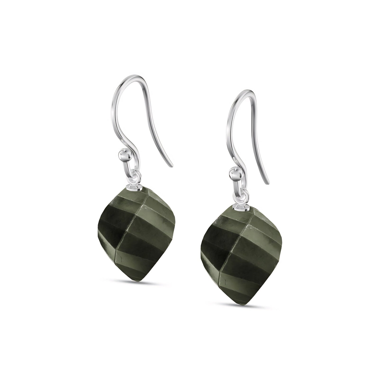 White Gold Earrings Sapphire 10K — Calliope