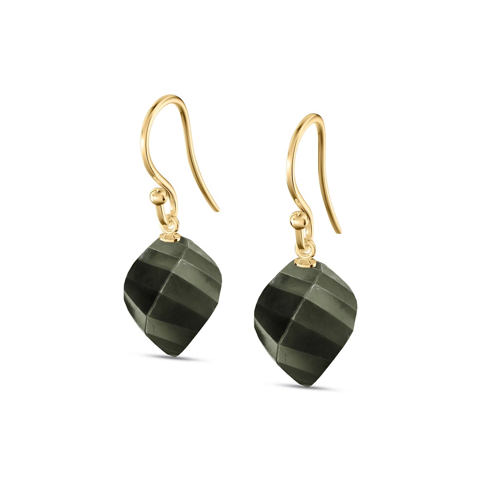 Yellow Gold Earrings Sapphire 10K — Calliope