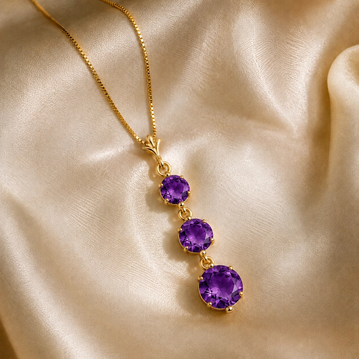 Yellow Gold Amethyst — Leonilde