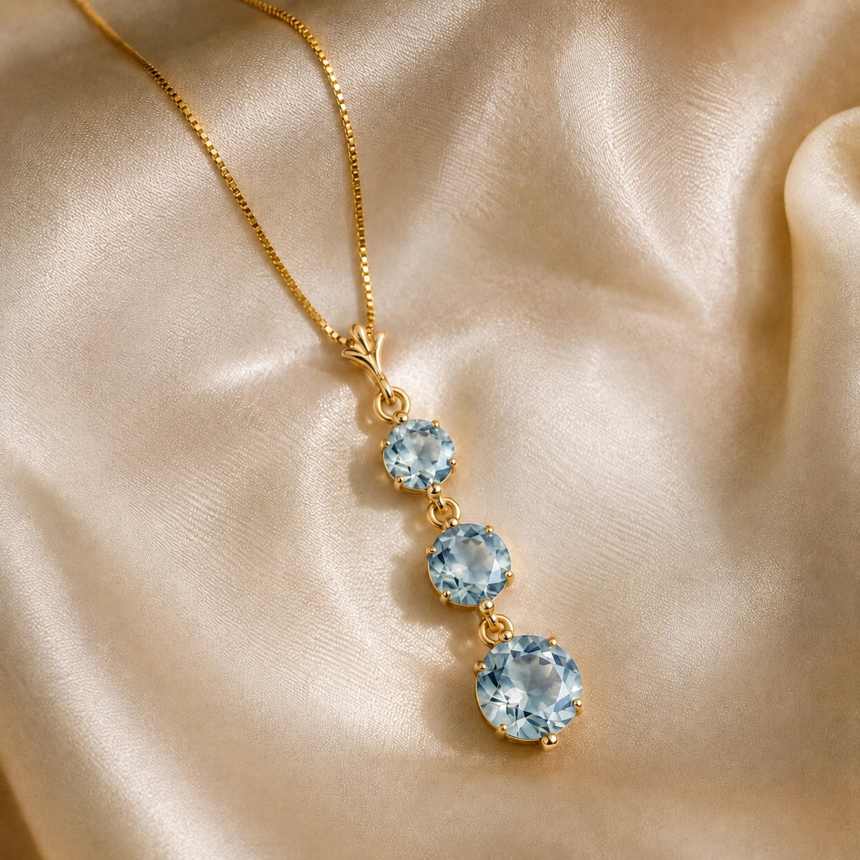 Yellow Gold Aquamarine — Leonilde