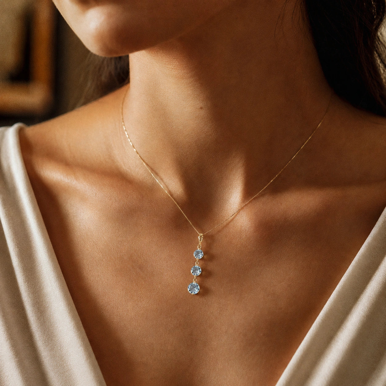 Yellow Gold Aquamarine — Leonilde
