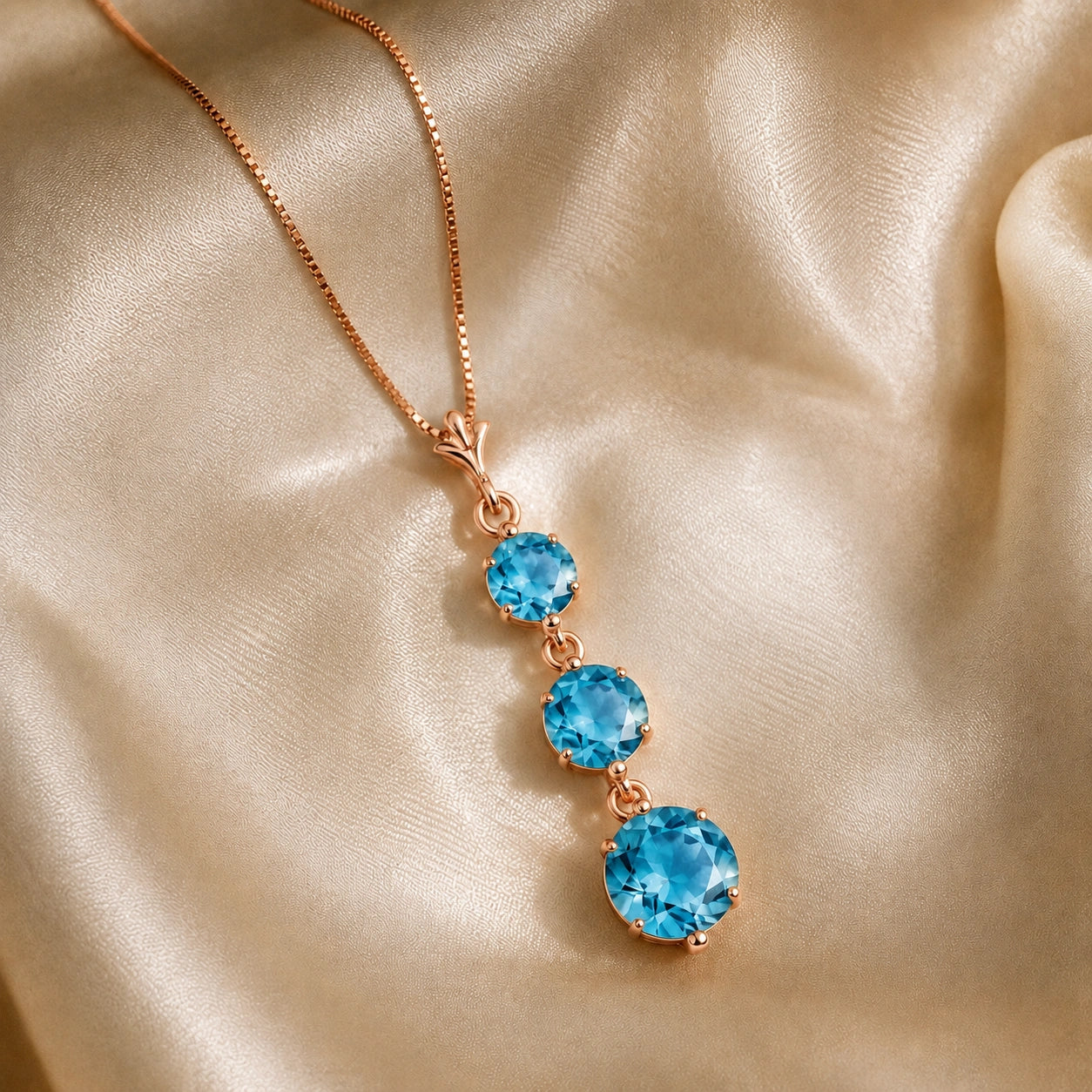 Rose Gold Blue Topaz — Leonilde