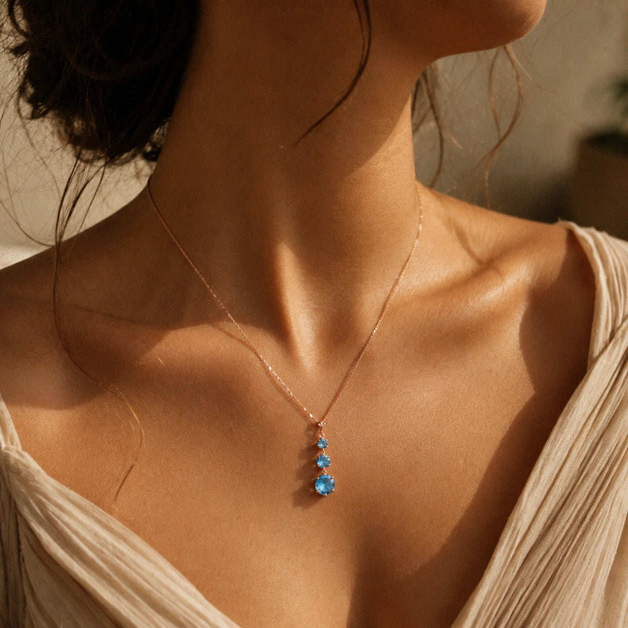 Rose Gold Blue Topaz — Leonilde