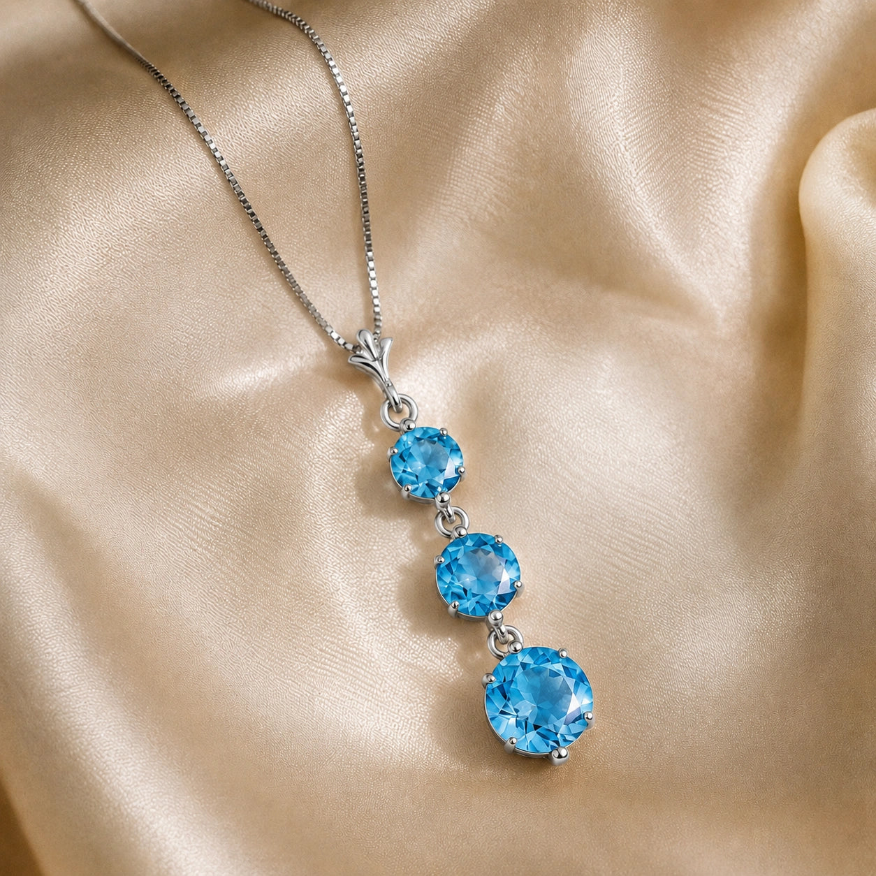 White Gold Blue Topaz — Leonilde