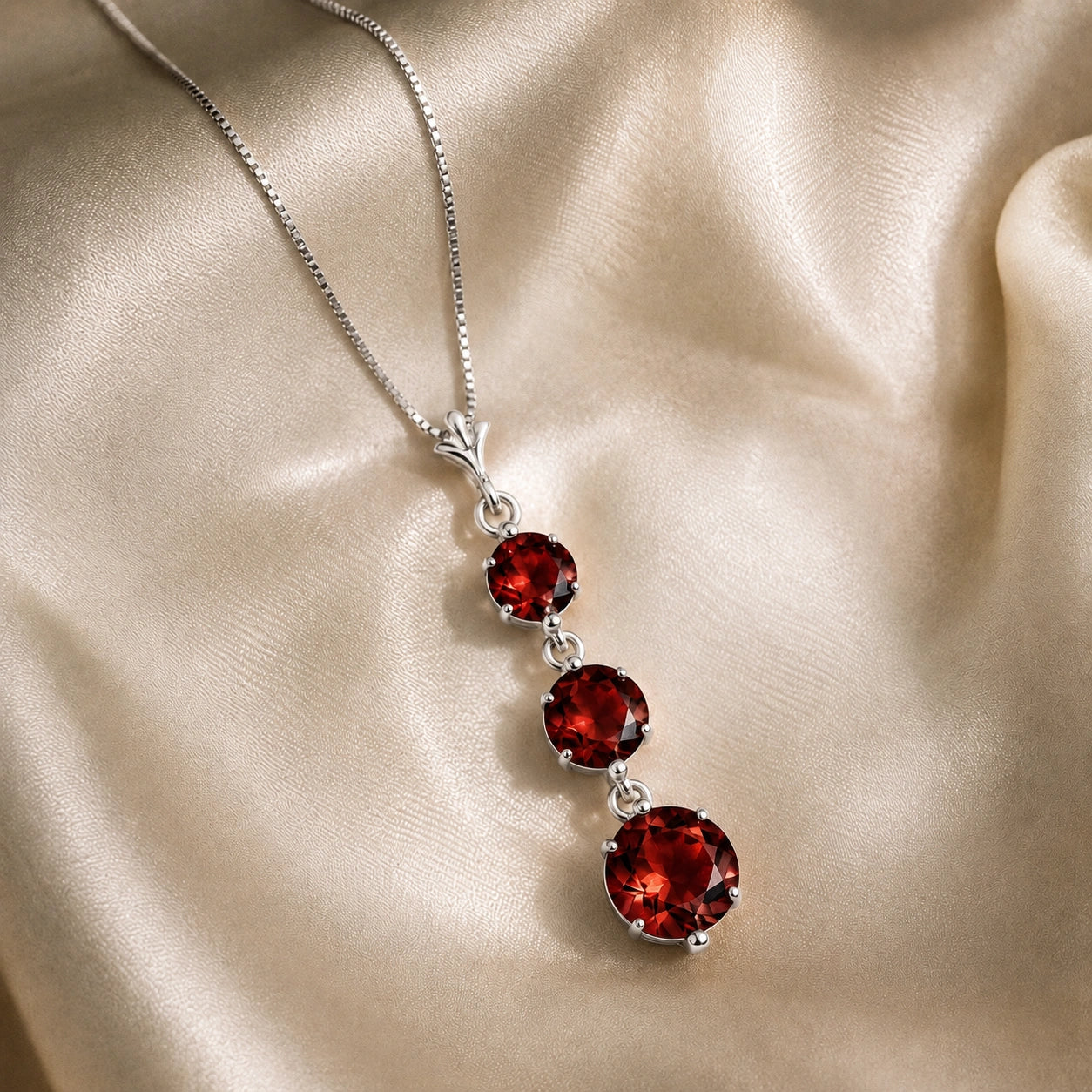 White Gold Garnet — Leonilde