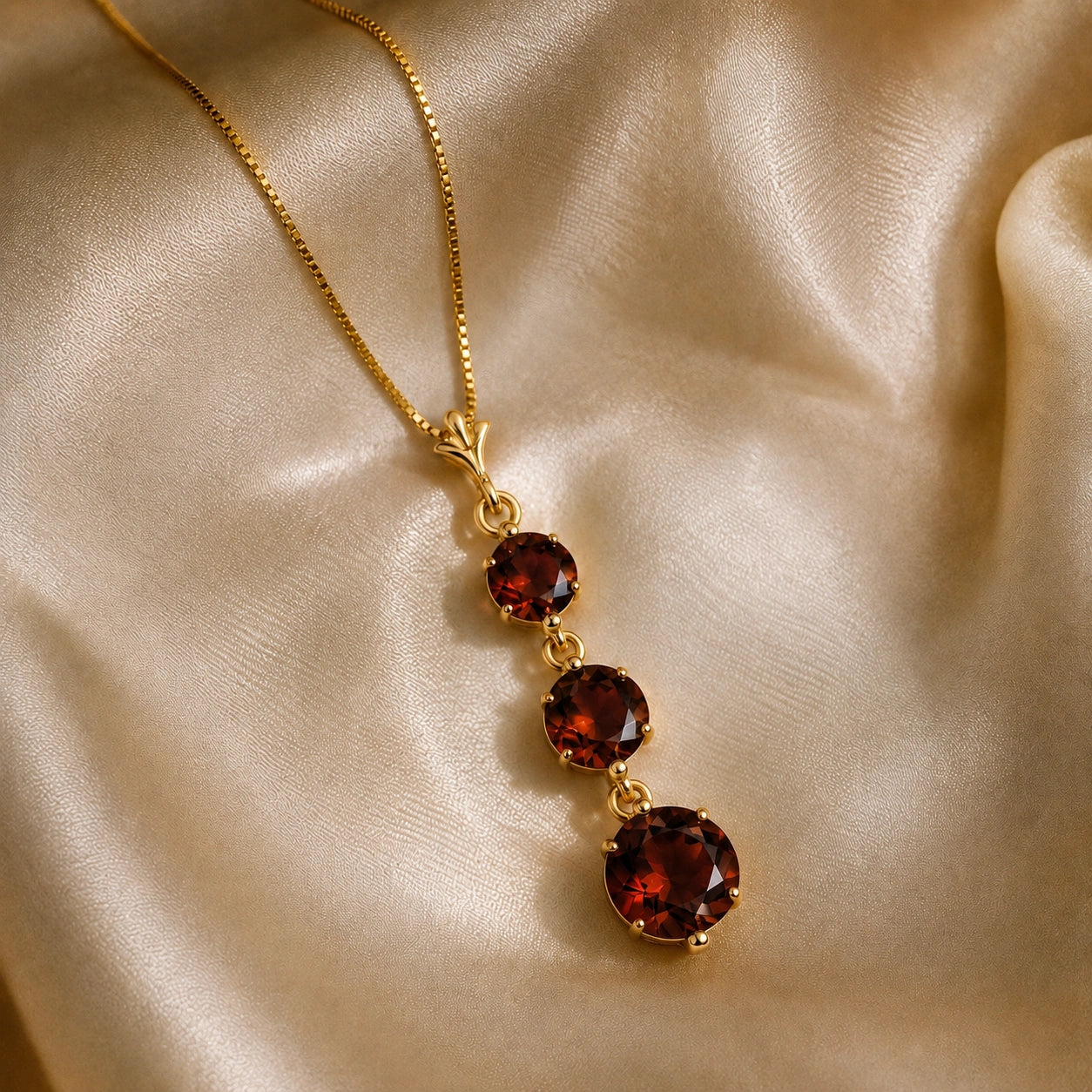 Yellow Gold Garnet — Leonilde