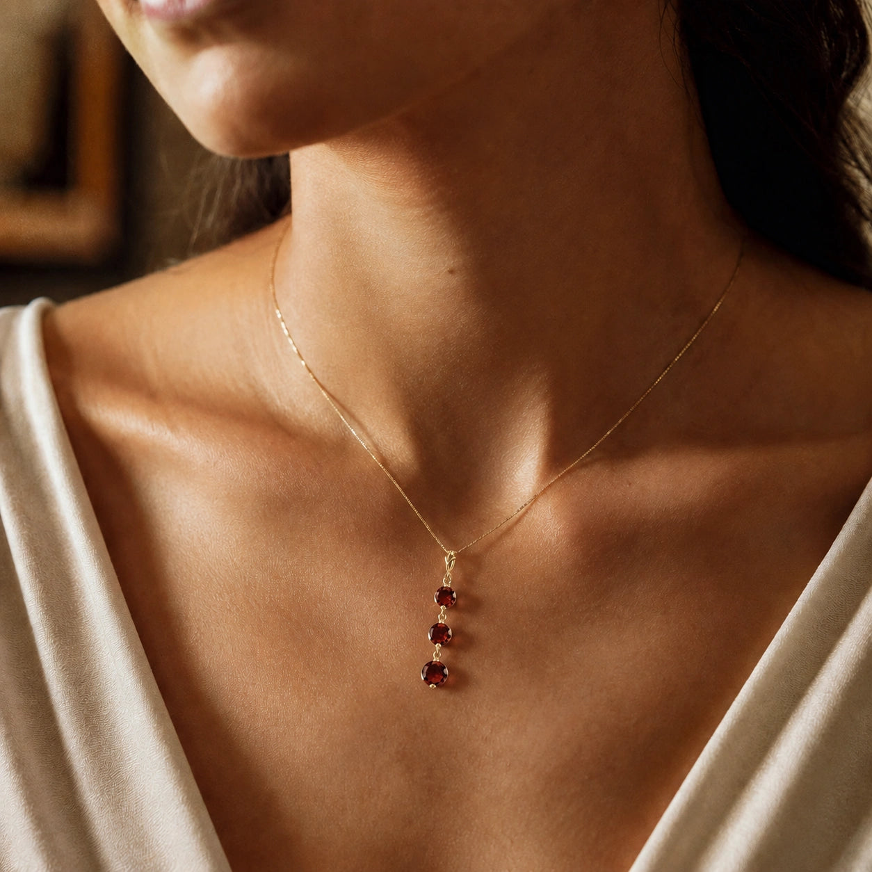 Yellow Gold Garnet — Leonilde