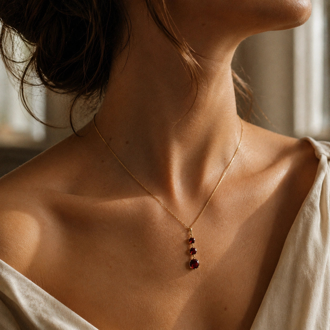 Yellow Gold Garnet — Leonilde