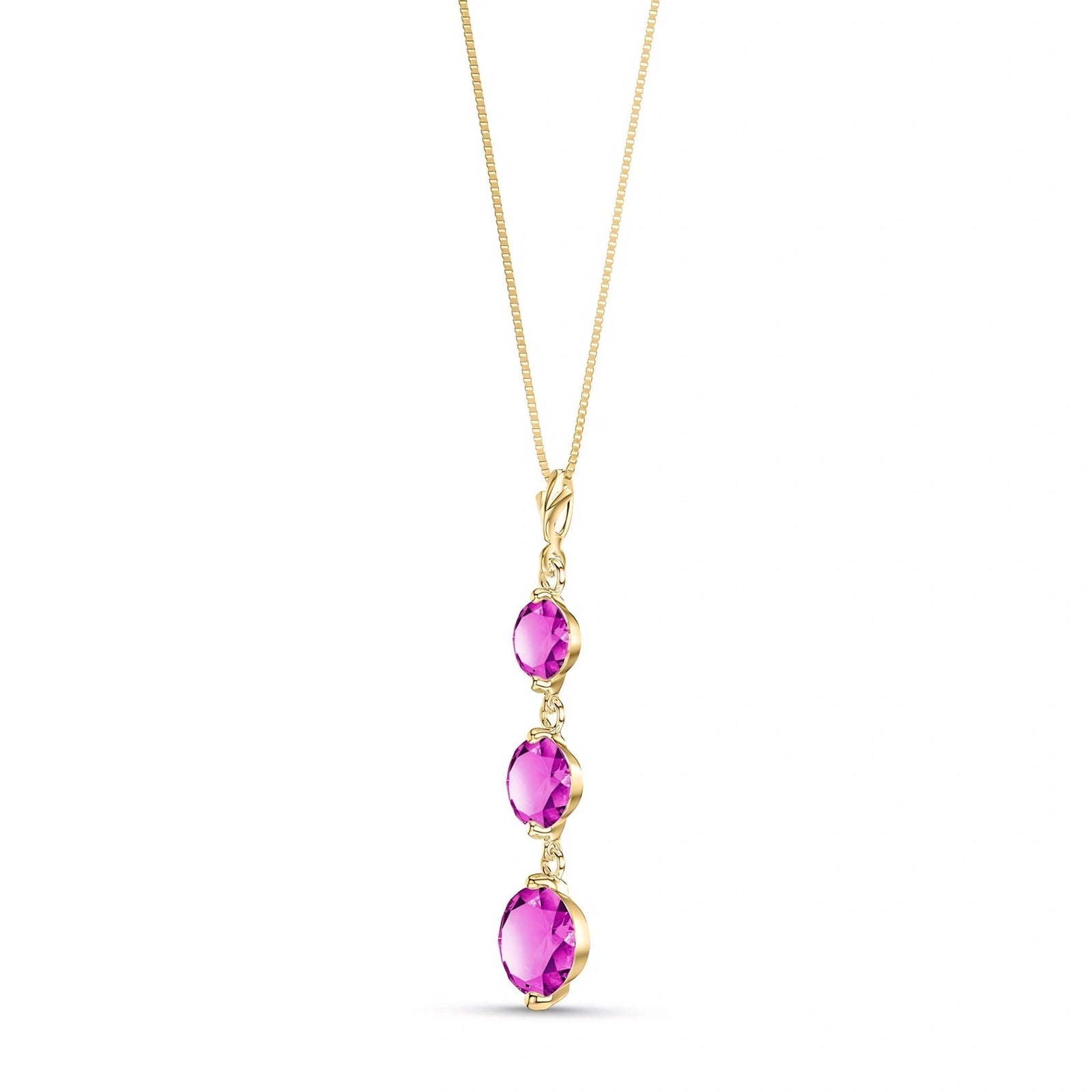 Yellow Gold Pink Topaz — Leonilde